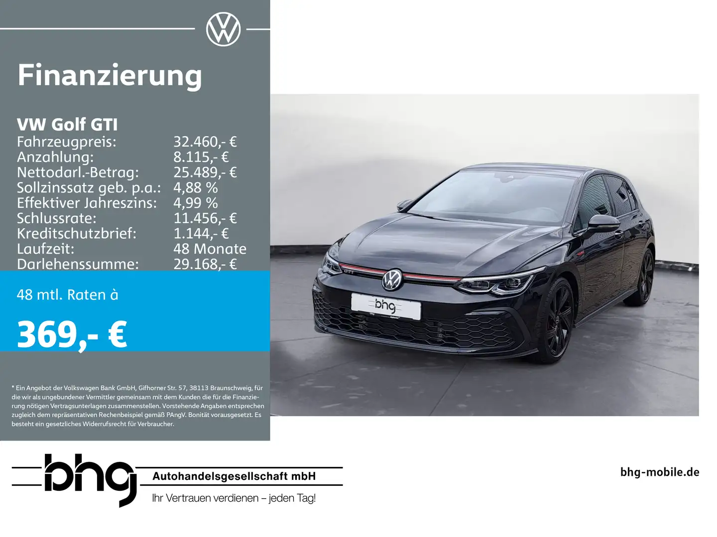 Volkswagen Golf GTI 2.0 TSI DSG #NAVI #18` BERGAMO #LED PLU Schwarz - 1