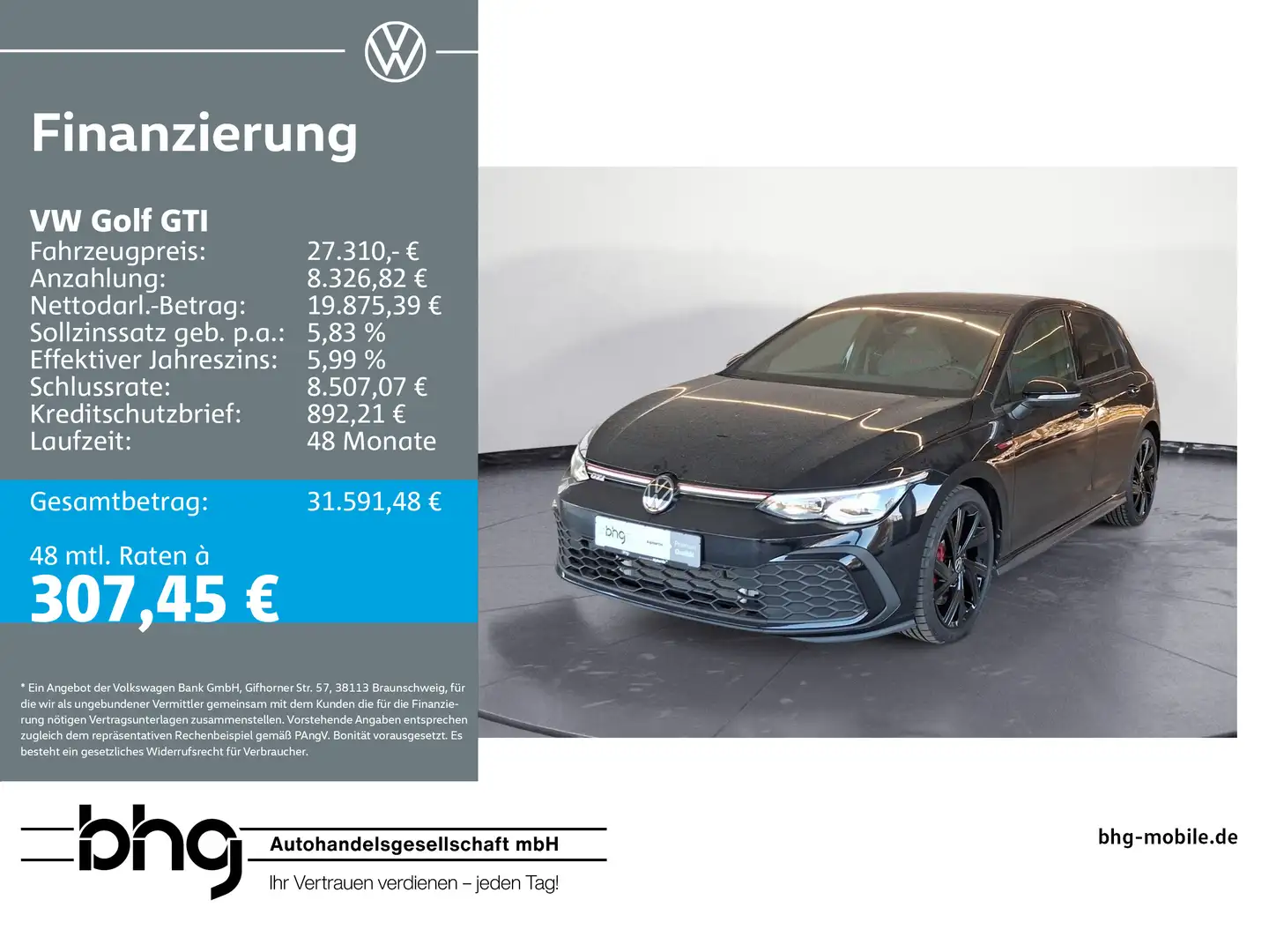 Volkswagen Golf GTI 2.0 TSI DSG #NAVI #18` BERGAMO #LED PLU Schwarz - 1