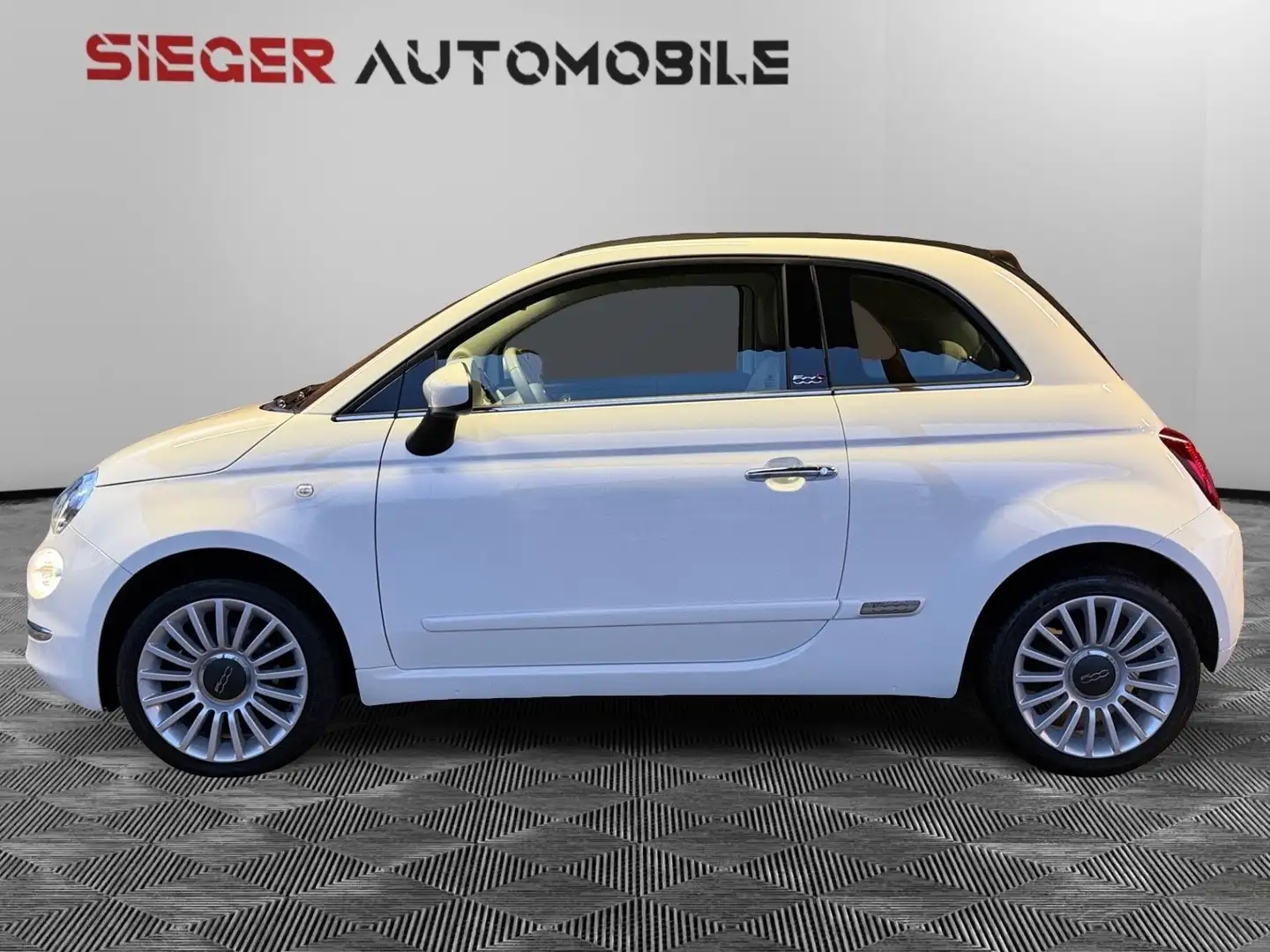 Fiat 500C 500 C 1,2 LOUNGE CABRIO TEILLEDER, PDC, TEMPOMAT Blanc - 2