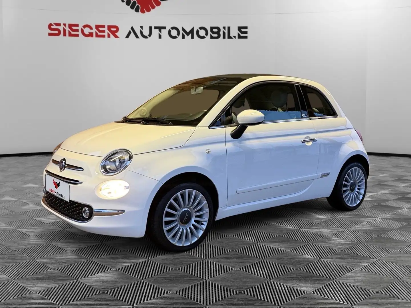 Fiat 500C 500 C 1,2 LOUNGE CABRIO TEILLEDER, PDC, TEMPOMAT Blanc - 1