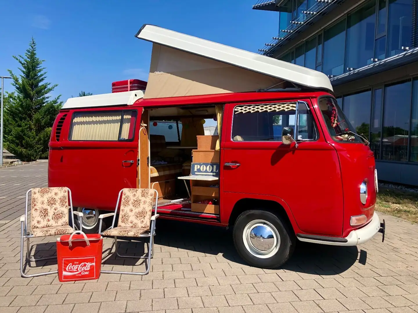 Volkswagen T2 a Westfalia mit Aufstelldach Topzustand Rouge - 1