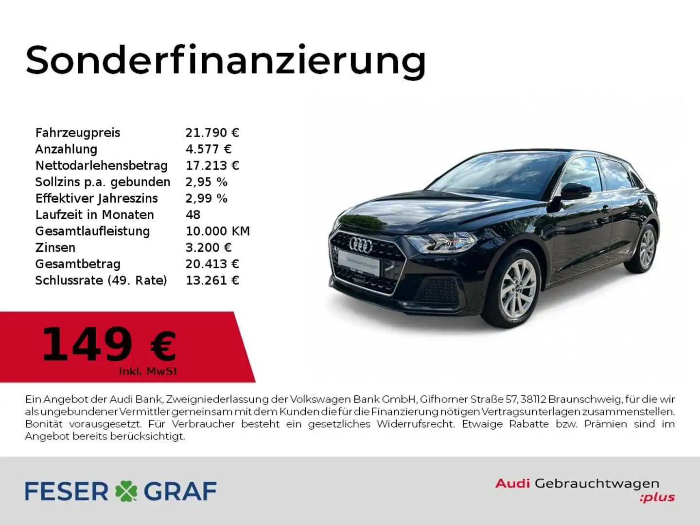 Audi A1 Sportback 25 TFSI VirtualC/SHZ/GRA/PDC/CarPl. Schwarz - 1