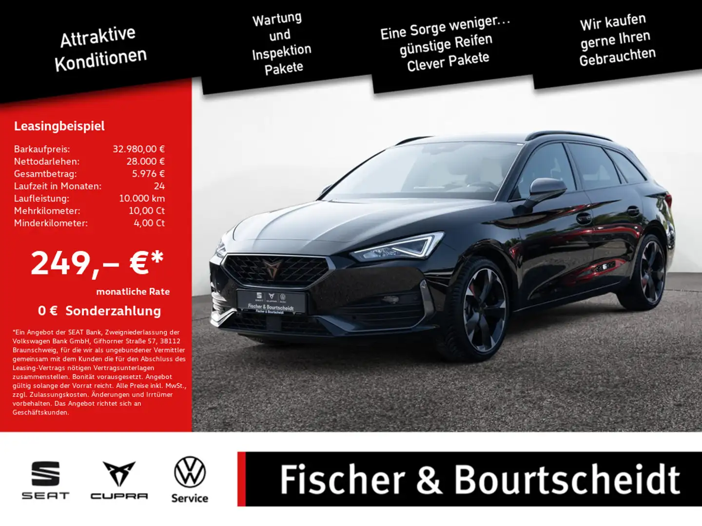 CUPRA Leon Sportstourer 1.5 TSI NAVI LED KAMERA ACC Schwarz - 1