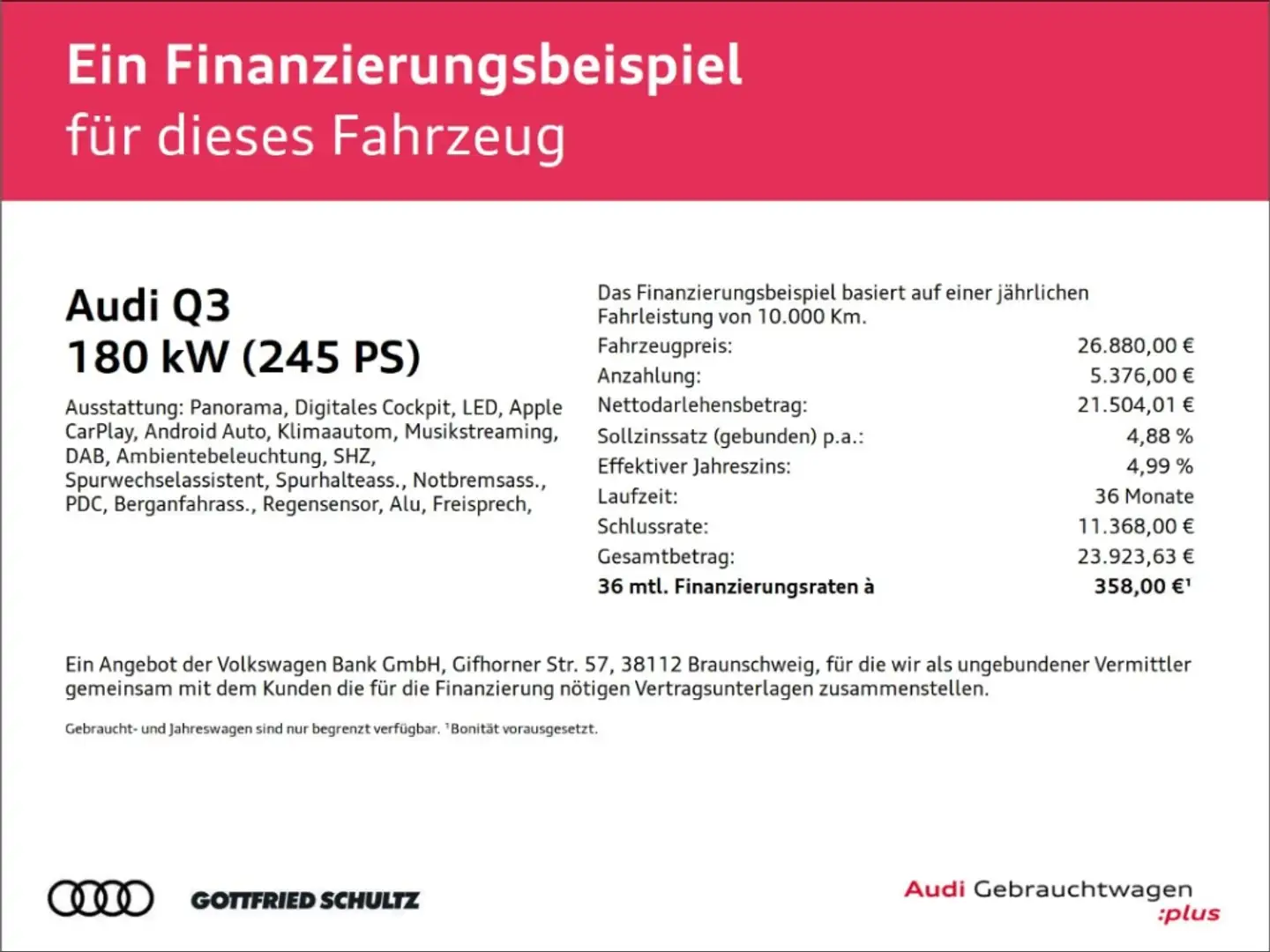 Audi Q3 45 TFSI e PANO CARPLAY LED 18 ZOLL Weiß - 2