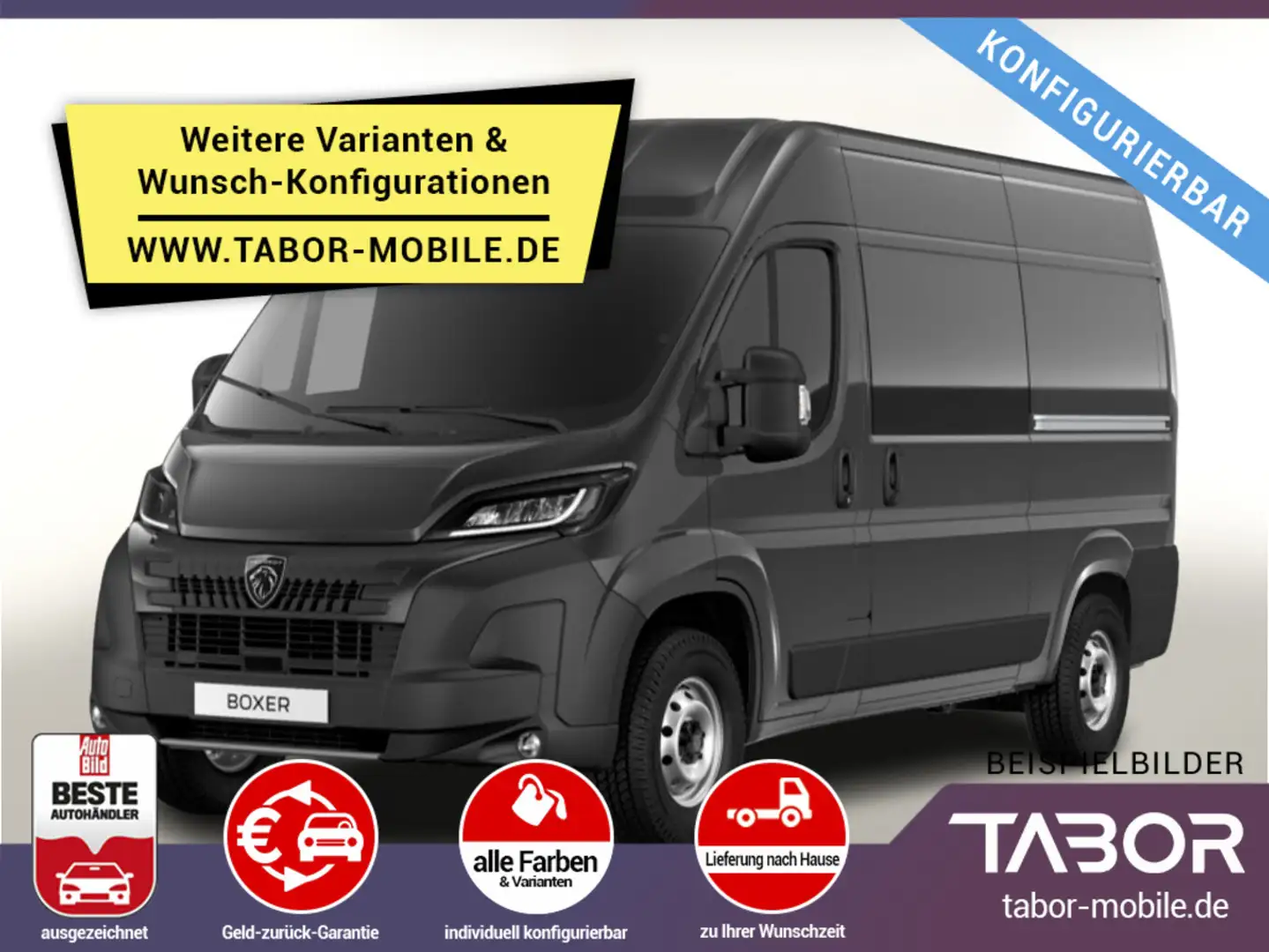 Peugeot Boxer 335 2.2 BlueHDi 180 EAT8 L2H2 PDC Temp Weiß - 1