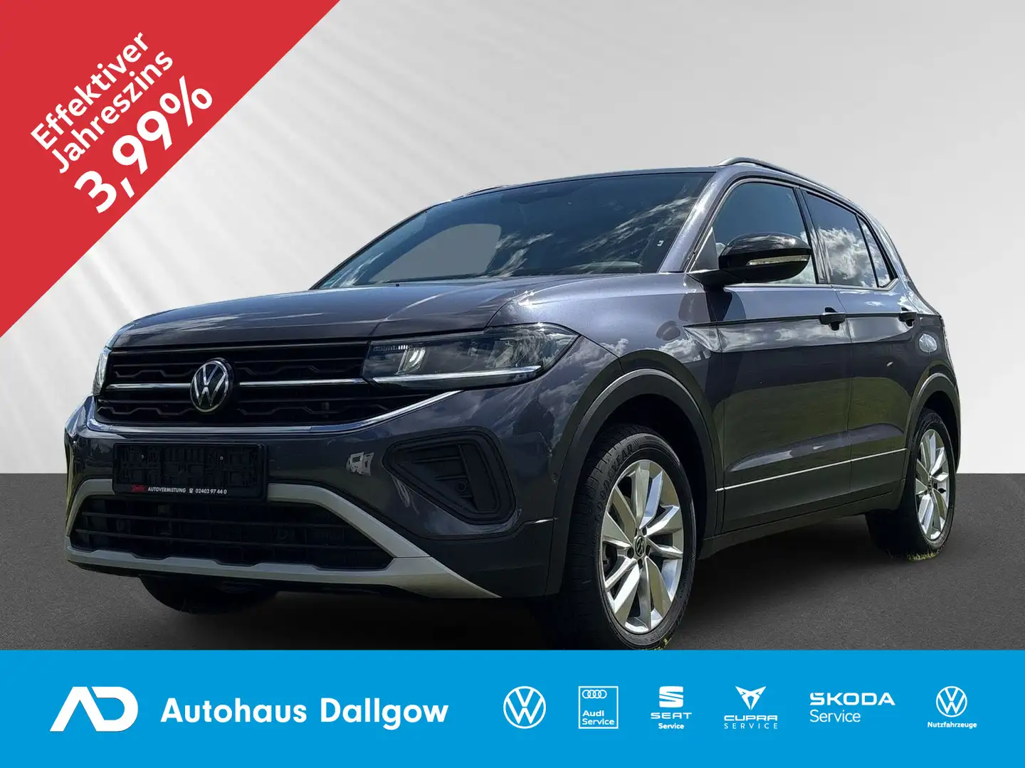 Volkswagen T-Cross -Cross Goal 1.5l TSi150PS*DSG+PDC+RFK+Nav+WiRä Grau - 1