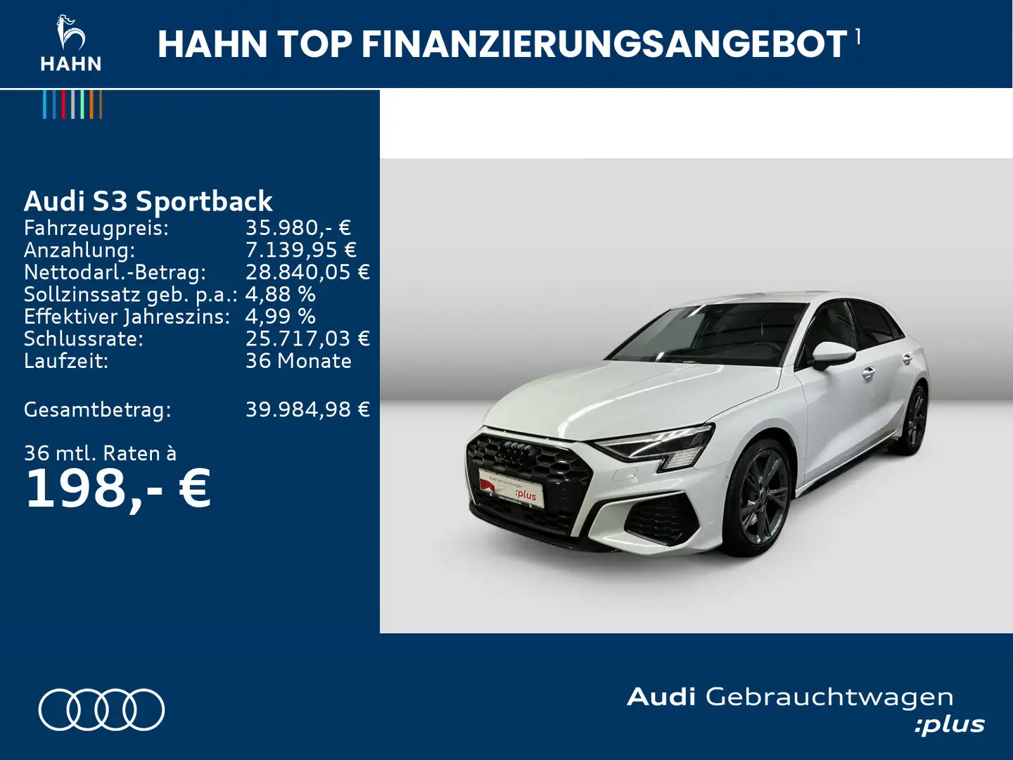 Audi S3 quattro TFSI Matrix HUD CAM Virtual Weiß - 2