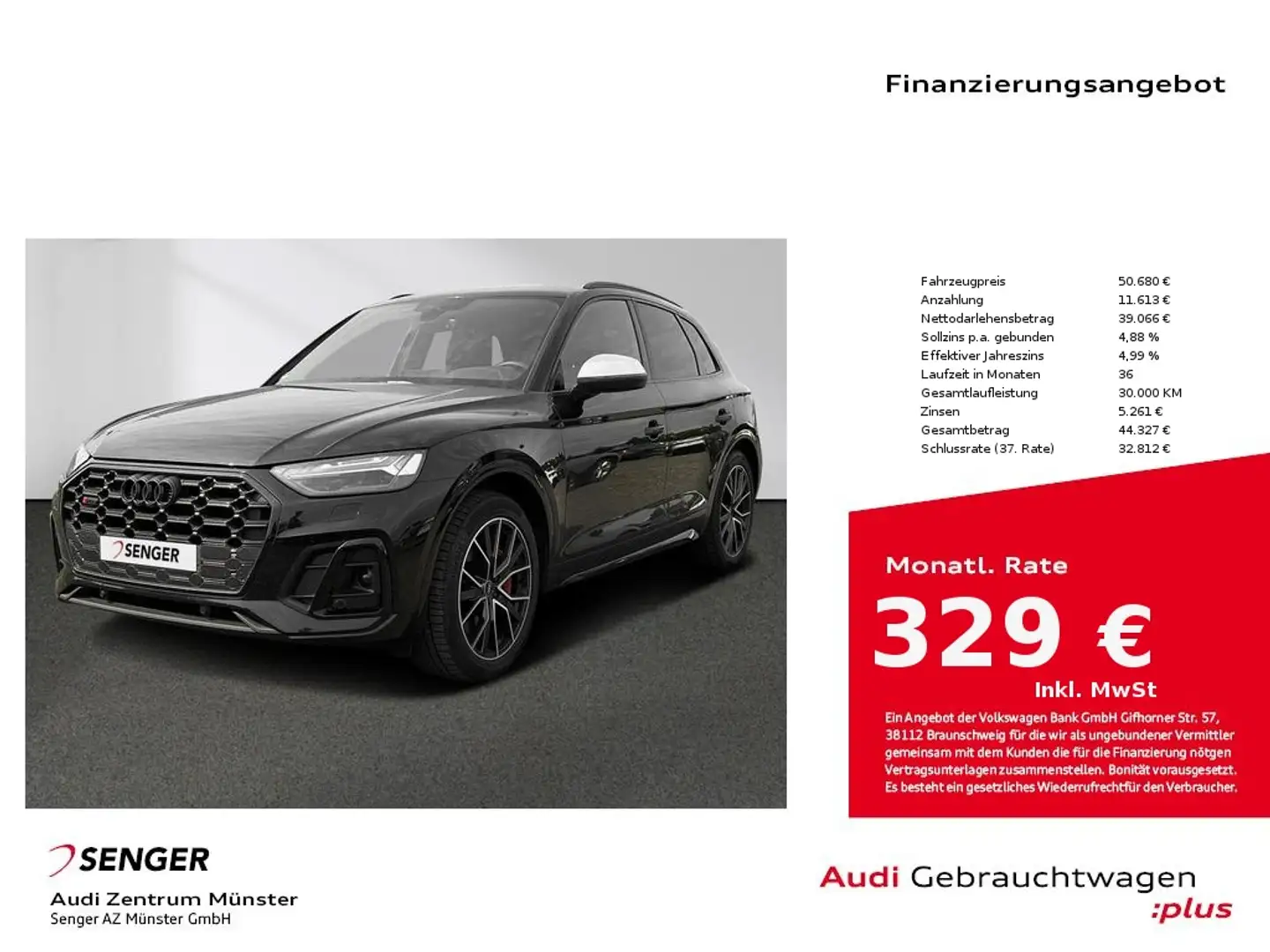 Audi SQ5 3.0 TDI quattro MMI Navi Matrix Kamera AHK Schwarz - 1