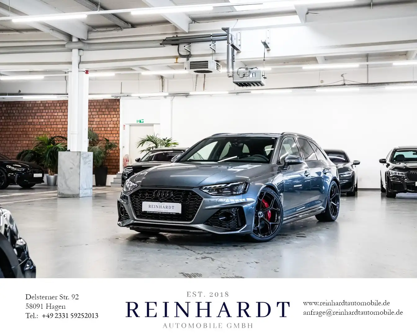 Audi RS4 AVANT COMPETITION+/20Z./ACC/HuD/PANO/SCHALE Сірий - 1