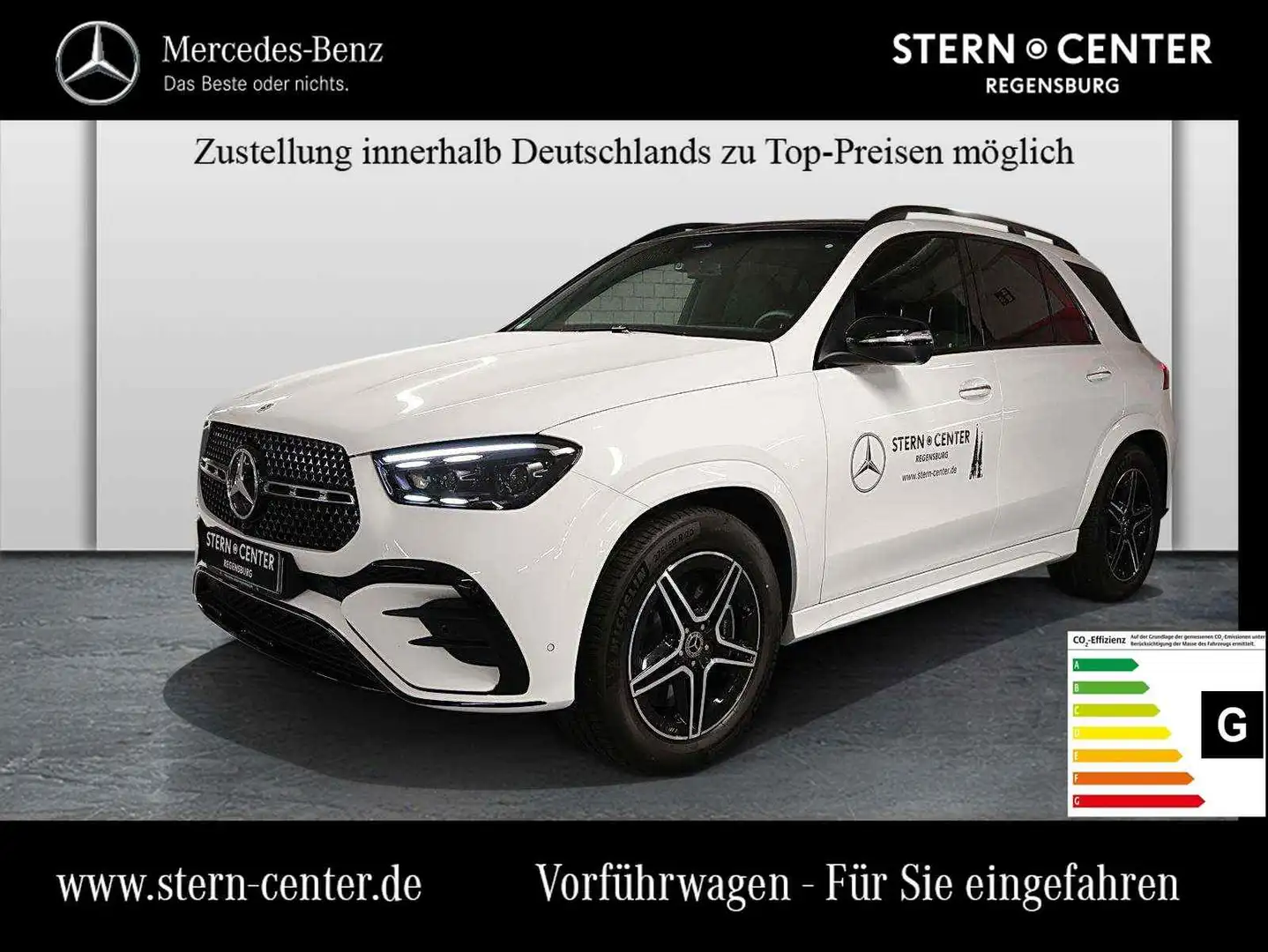 Mercedes-Benz GLE 450 d 4MATIC AMG SHD Wide MBeam Burm AHK Weiß - 1