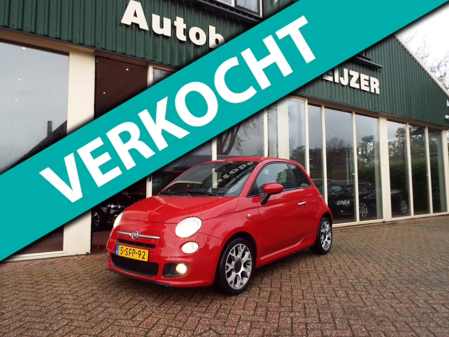 Fiat 500 0.9 TwinAir Turbo 500S AIRCO-LEER-12 MAANDEN BOVAG Rood - 1