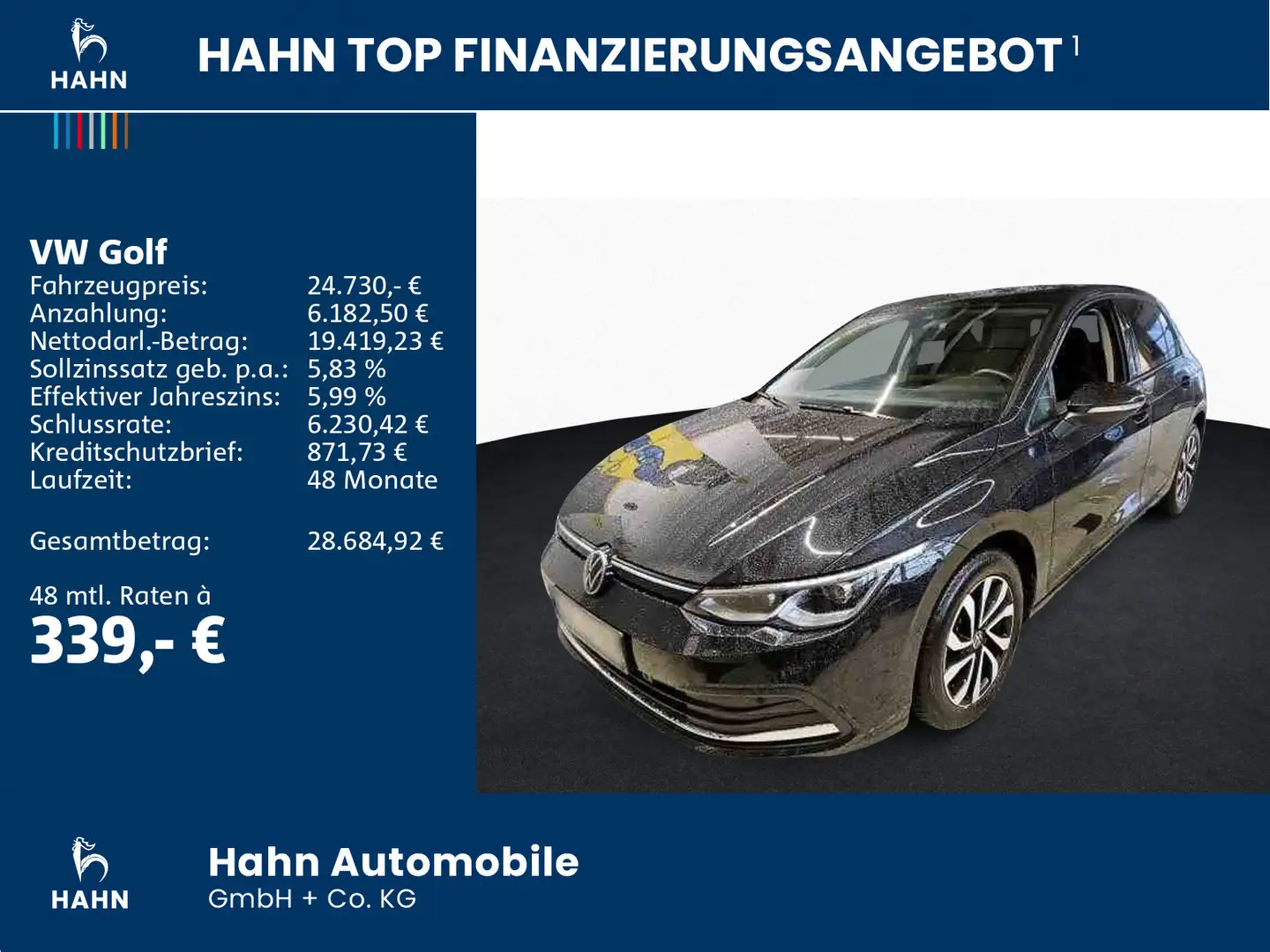 Volkswagen Golf VIII 1,5TSI ACTIVE NAV STANDHEIZ IQ.LED ACC Schwarz - 2
