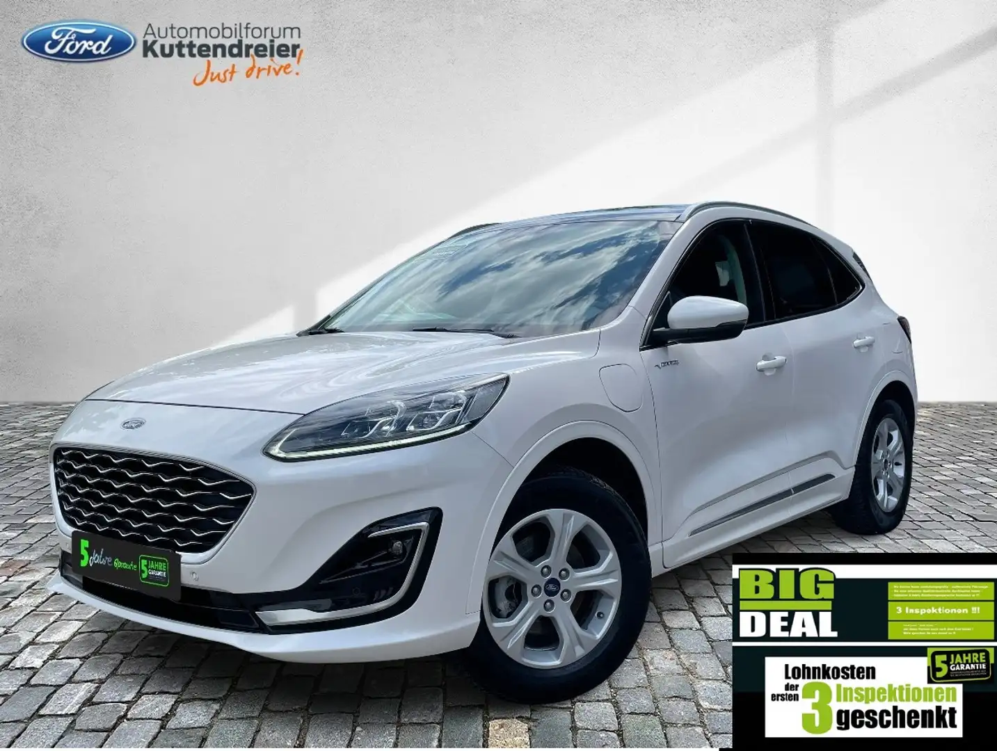 Ford Kuga PHEV Vignale Panoramadach Navi Kamera Leder Bianco - 1