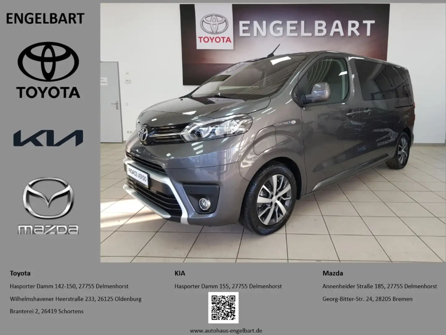 Toyota Proace Verso L1 Elektro 75 KWh Team Deutschland Allwetter Grau - 1