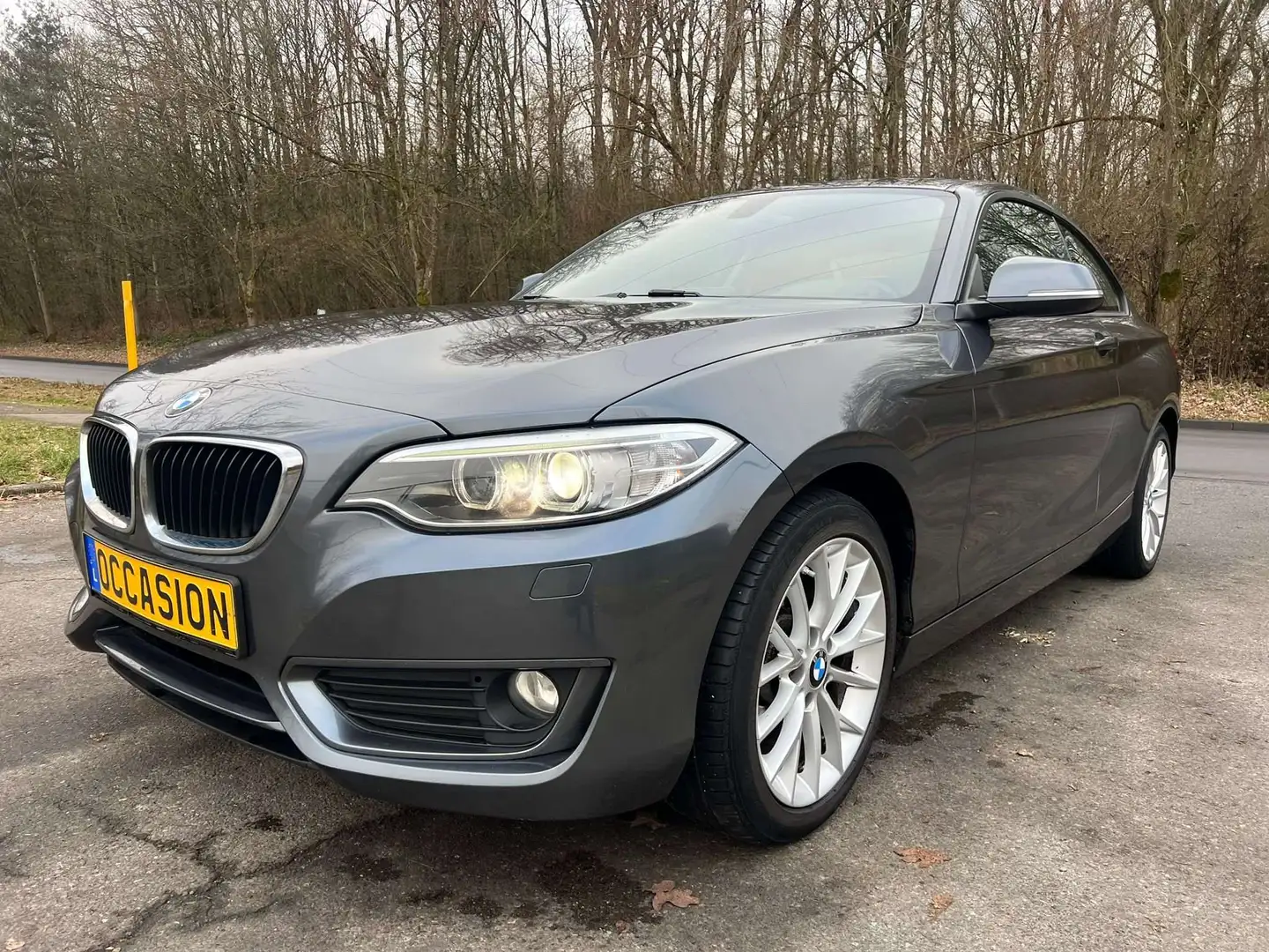 BMW 218 d Coupe Sport Line Cuir Navi Jante LED Gris - 1