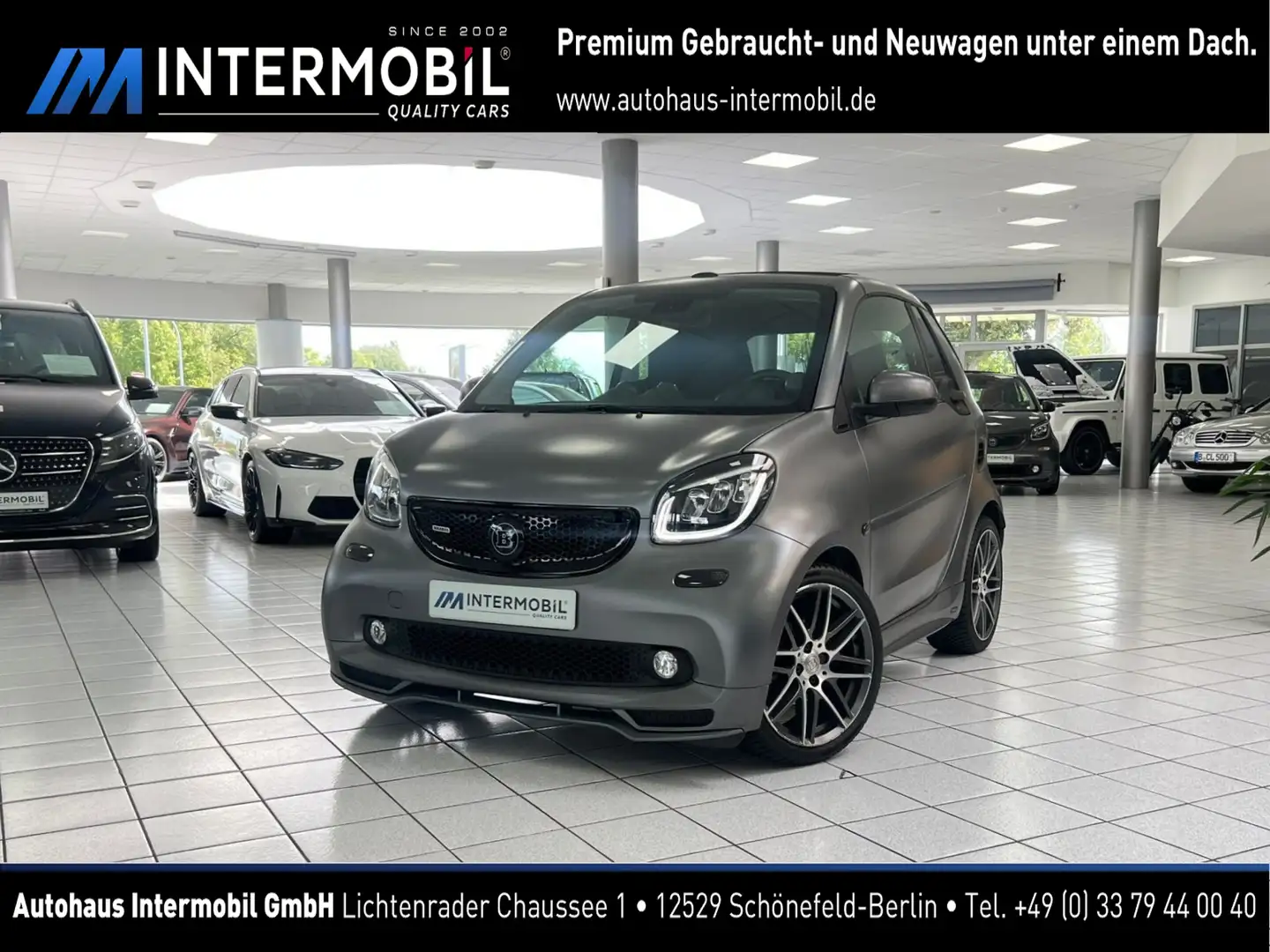 smart forTwo BRABUS Cabrio Xclusive LEDER*JBL*KAM*LED* Gris - 1