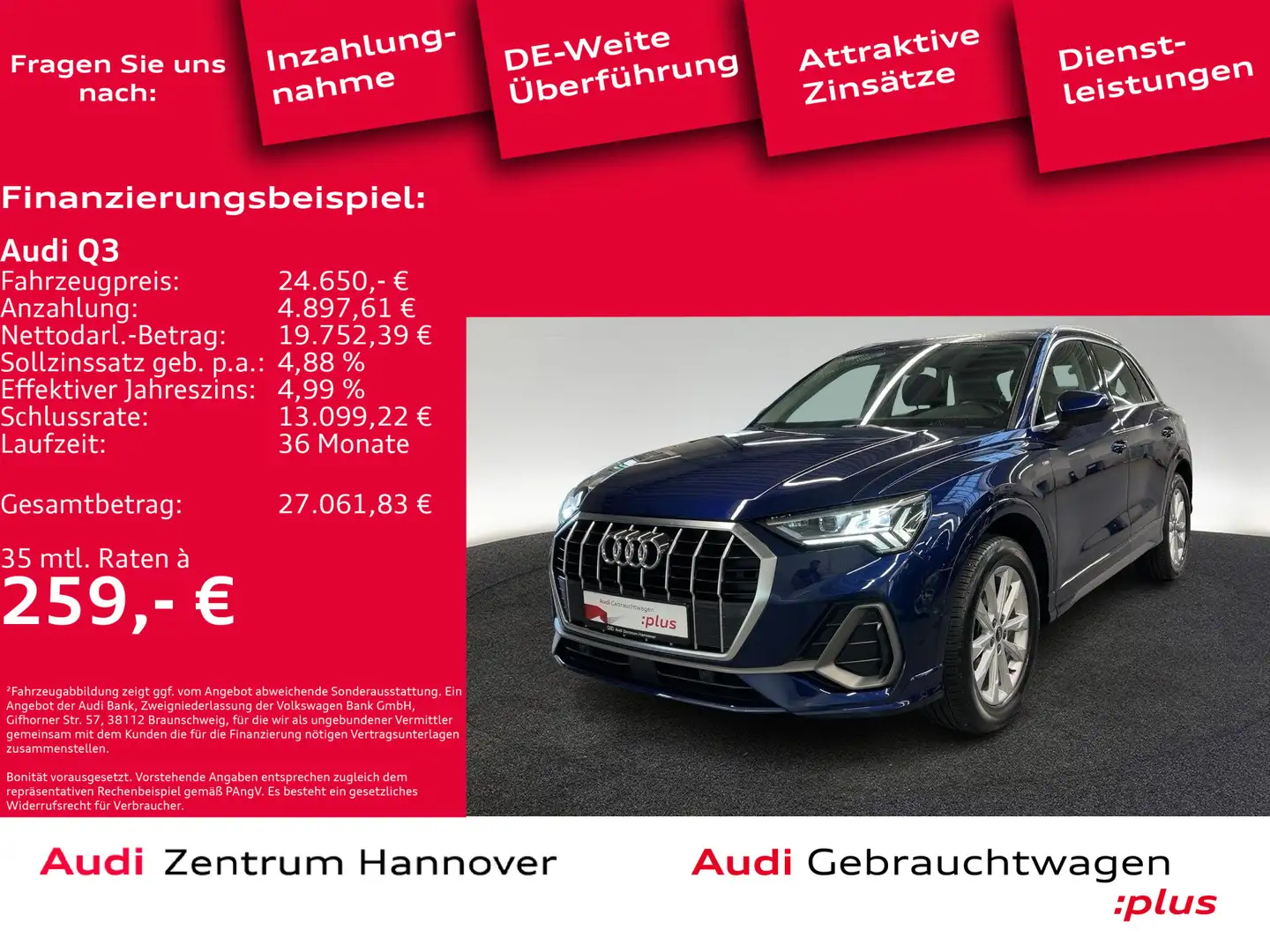 Audi Q3 35 TFSI S line Matrix DAB virtual Blau - 1