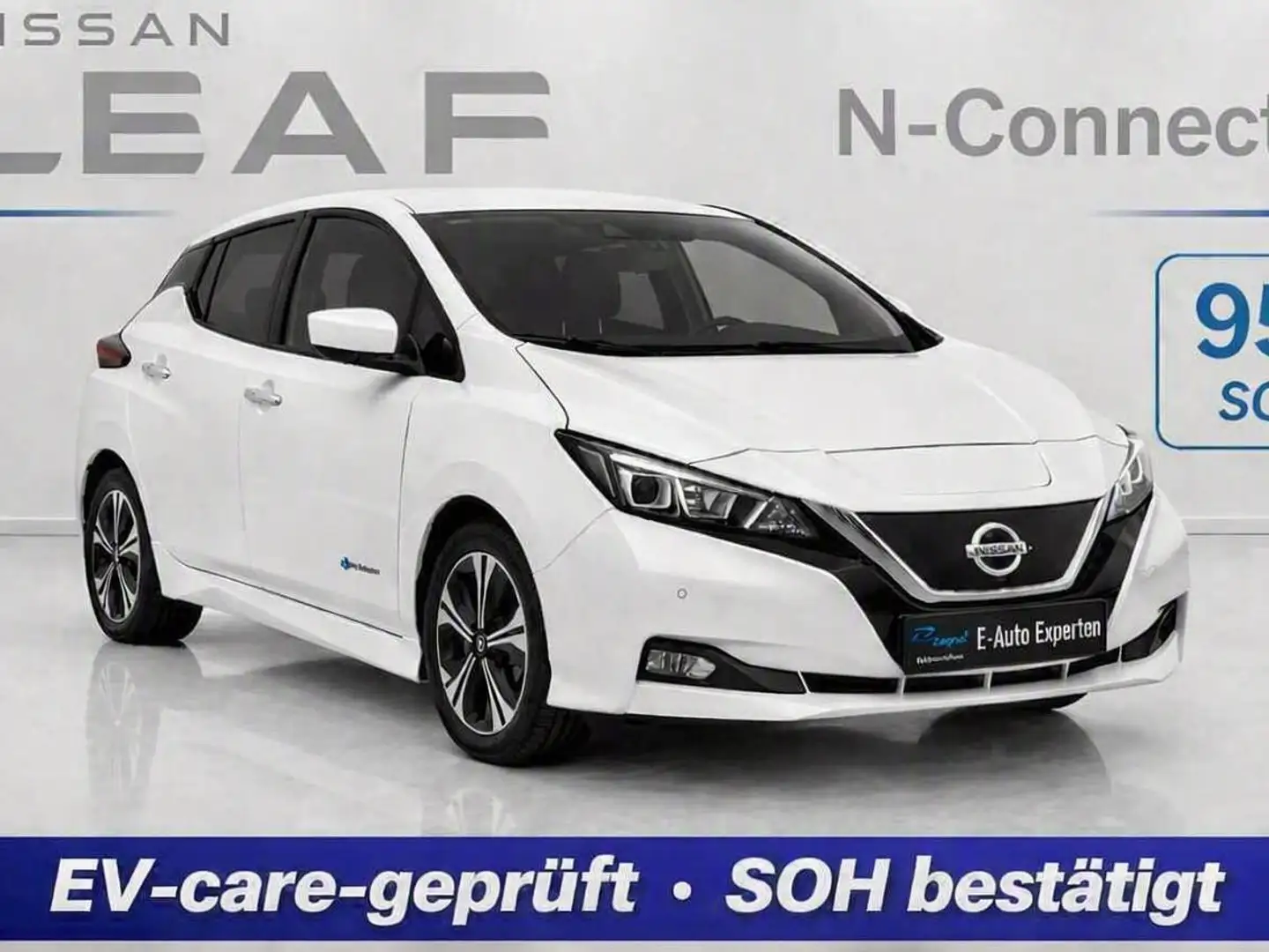 Nissan Leaf N-Connecta+Tech Pack+Winter Pack-95% SOH Weiß - 1