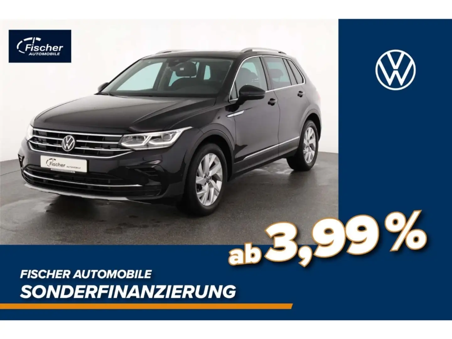Volkswagen Tiguan 2.0 TDI Elegance DSG Matrix/P-Dach/NAV Schwarz - 1