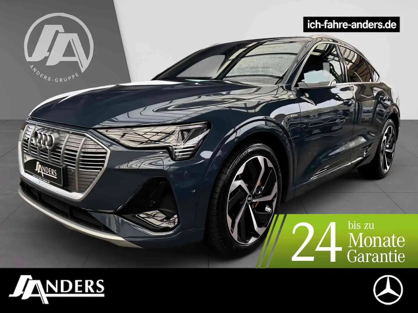 Audi e-tron Sportback 55 quattro S line HUD+ACC+AHK Bleu - 1