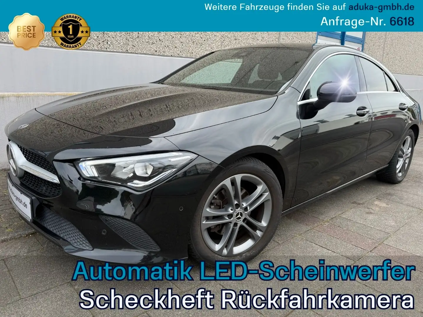 Mercedes-Benz CLA 180 d Coupe Automatik LED Kamera Teilleder Scheckheft Noir - 1