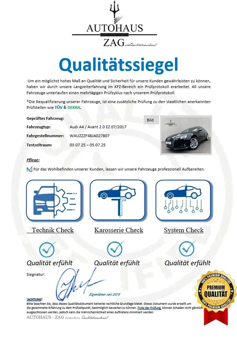 Audi A4 Avant 2.0 TFSI*Bi-XENON*VIRTUAL*ACC*LEDER*AHK Schwarz - 2