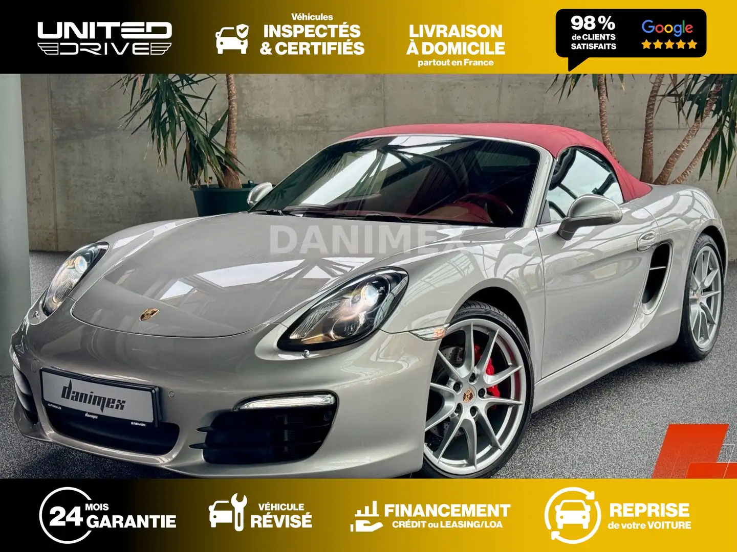 Porsche Boxster S cabriolet 3.4i  315 ch Argent - 1