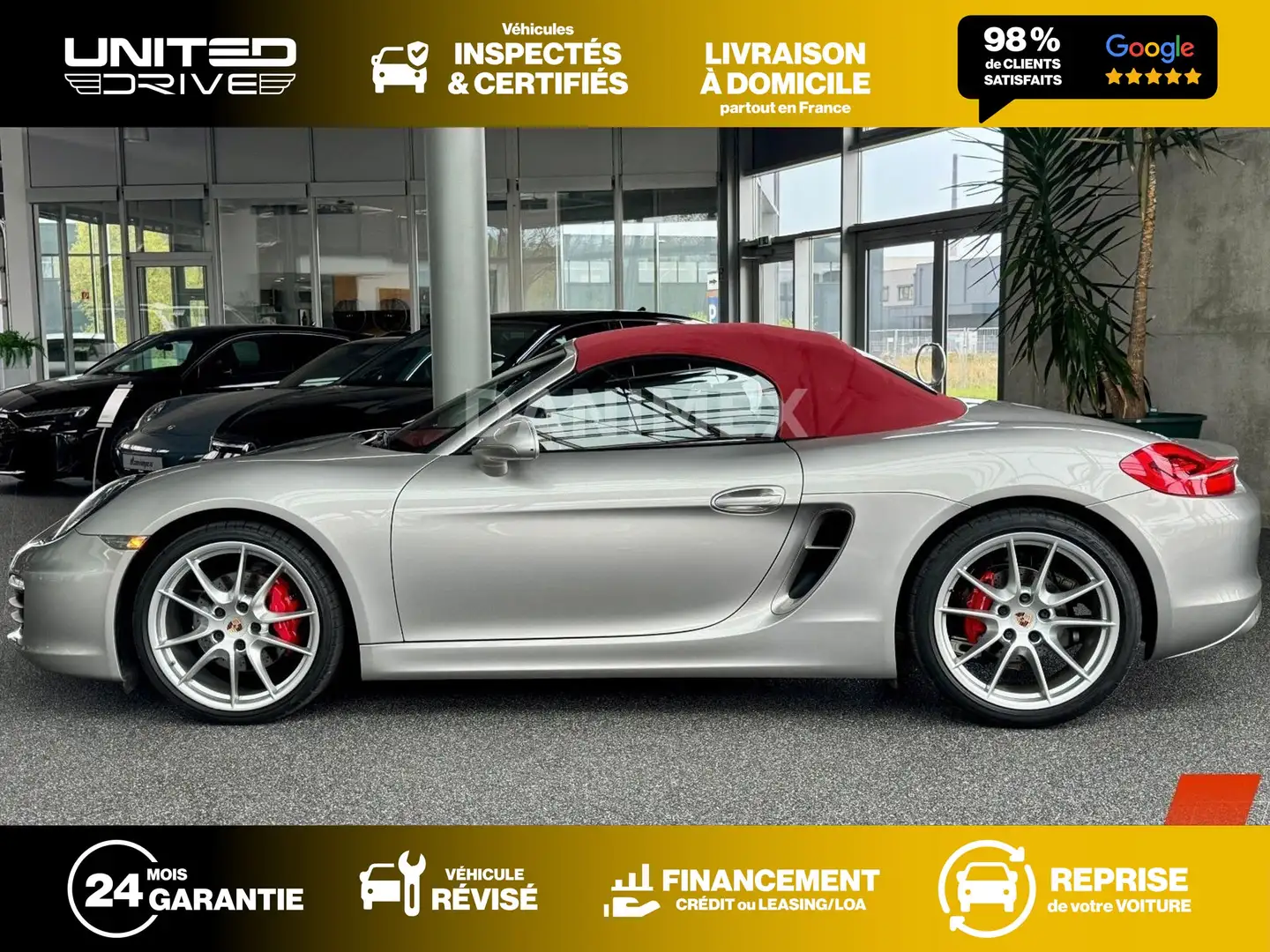 Porsche Boxster S cabriolet 3.4i  315 ch Argent - 2
