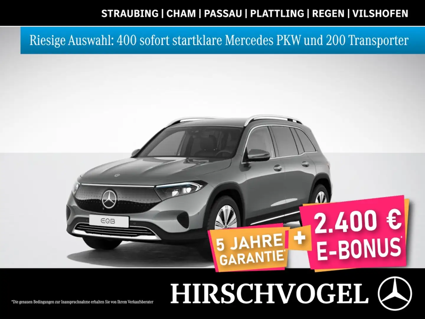 Mercedes-Benz EQB 300 4M Progressive+AHK+DISTRON+KEYLESS+360°K Grau - 1