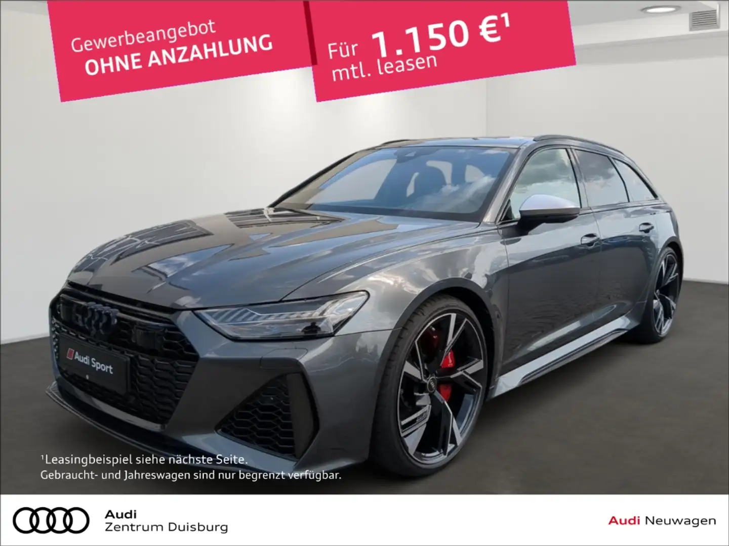 Audi RS6 Avant StandHZG TV El. Panodach Leder Memory Navi S Grijs - 1