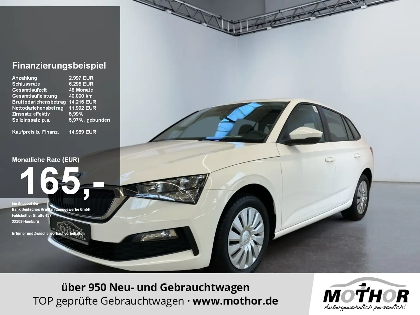 Skoda Scala Cool Plus 1.0 TSI Anhängerkupplung Vorber. Weiß - 1