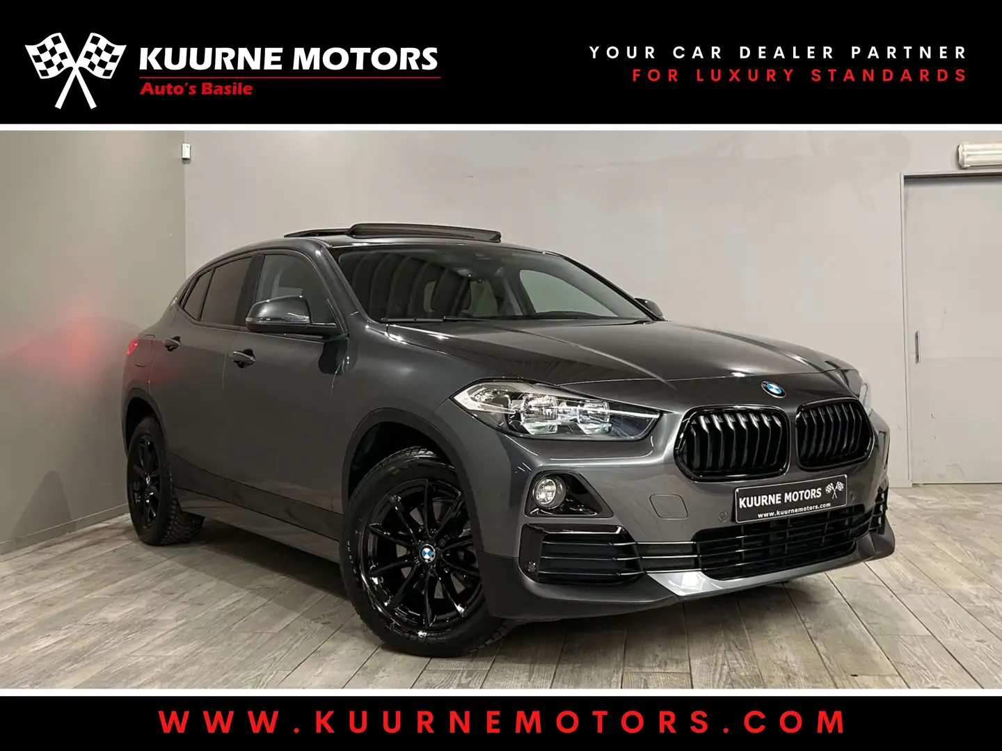 BMW X2 sDrive18iA Pano/Leder/Acc/Cam/Hud/Hk *1j garantie* Gris - 1