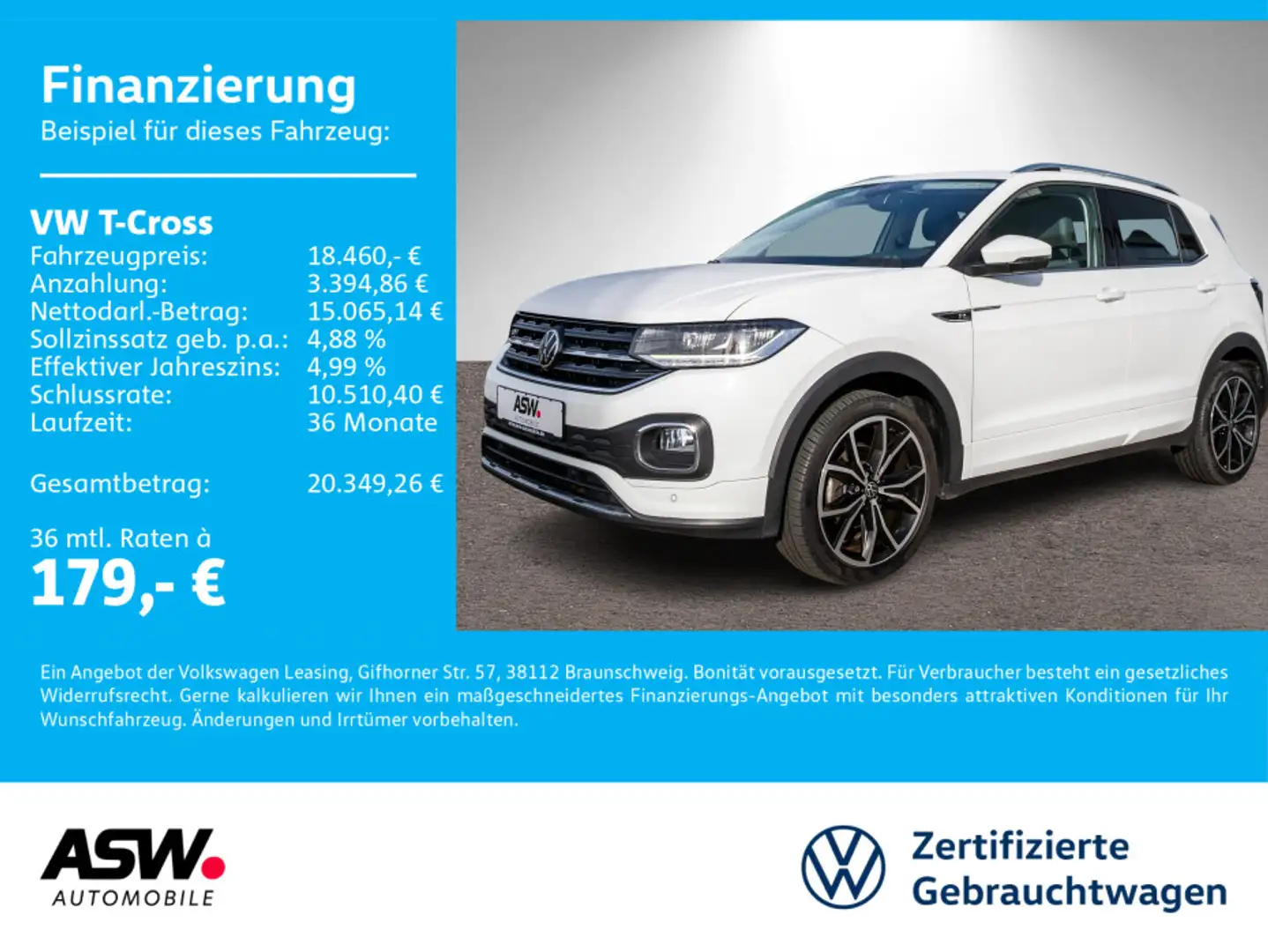 Volkswagen T-Cross R-Line 1.0TSI DSG LED Nav RFK ACC SHZ VC Blanc - 1