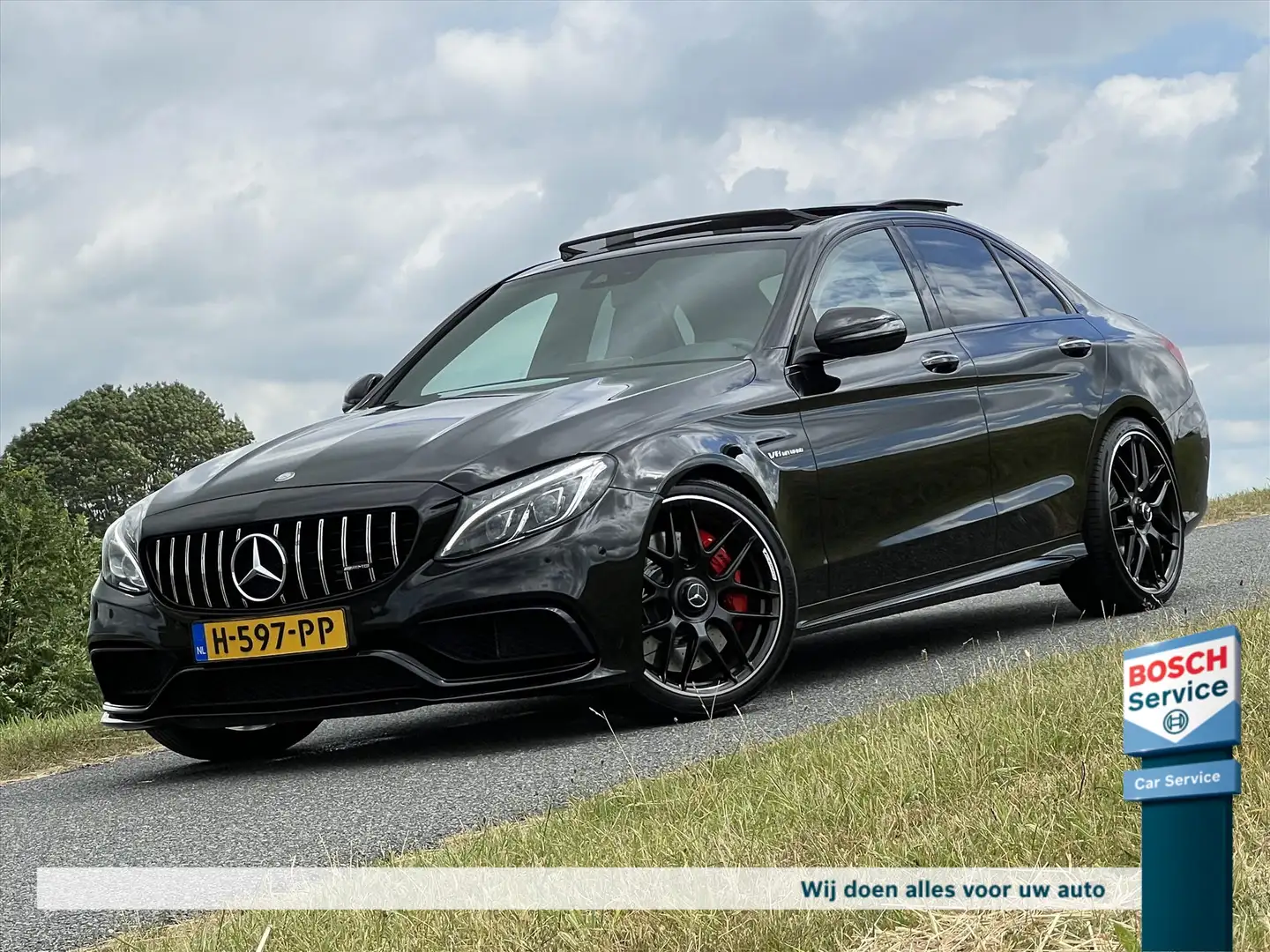 Mercedes-Benz C 63 AMG C63 S 510PK / Pano / Schaalstoelen / Dealer ondr / Noir - 1