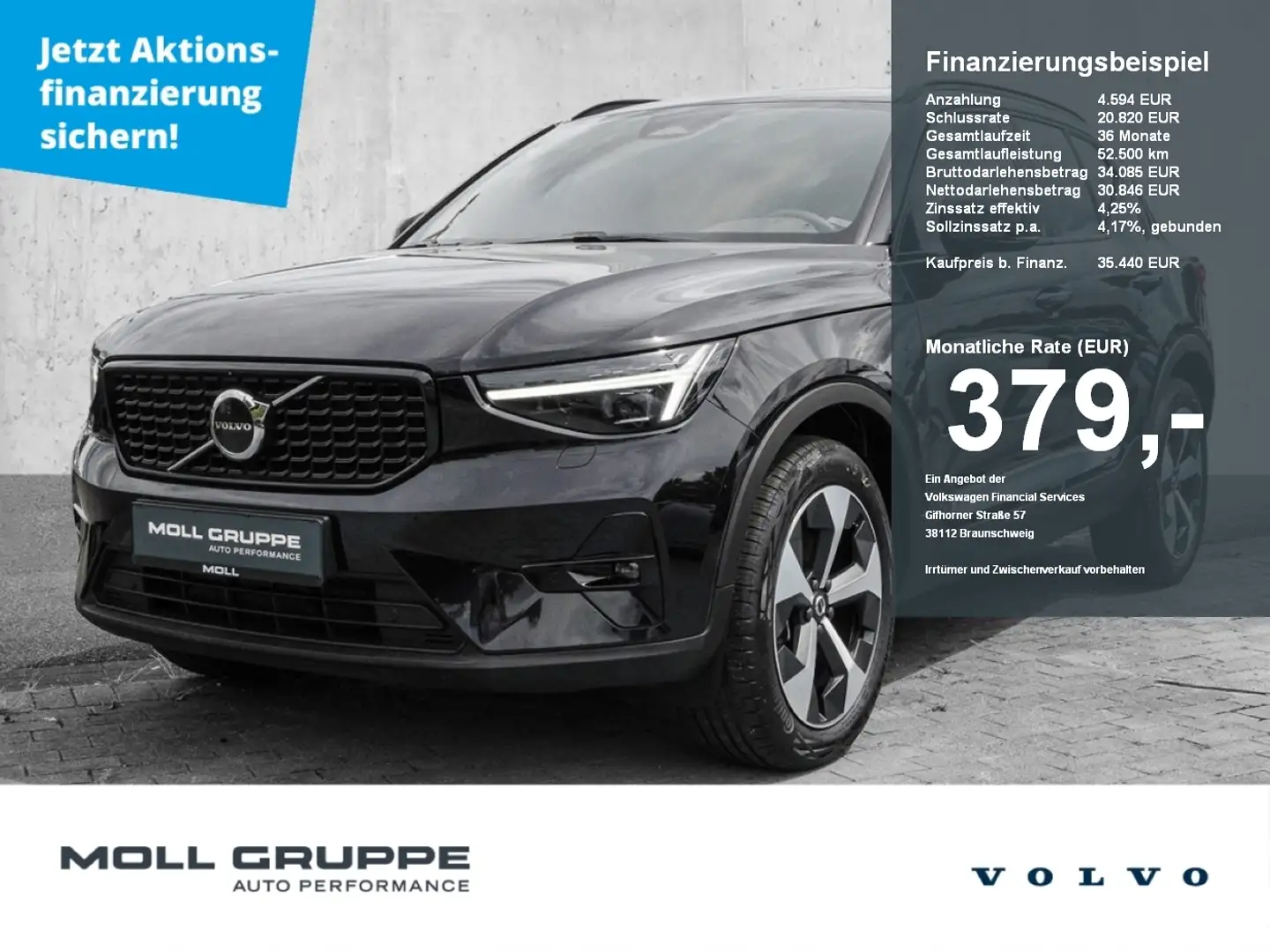 Volvo XC40 B4 2WD Plus Dark MATRIX ACC AUT DYNLICHT LM Noir - 1