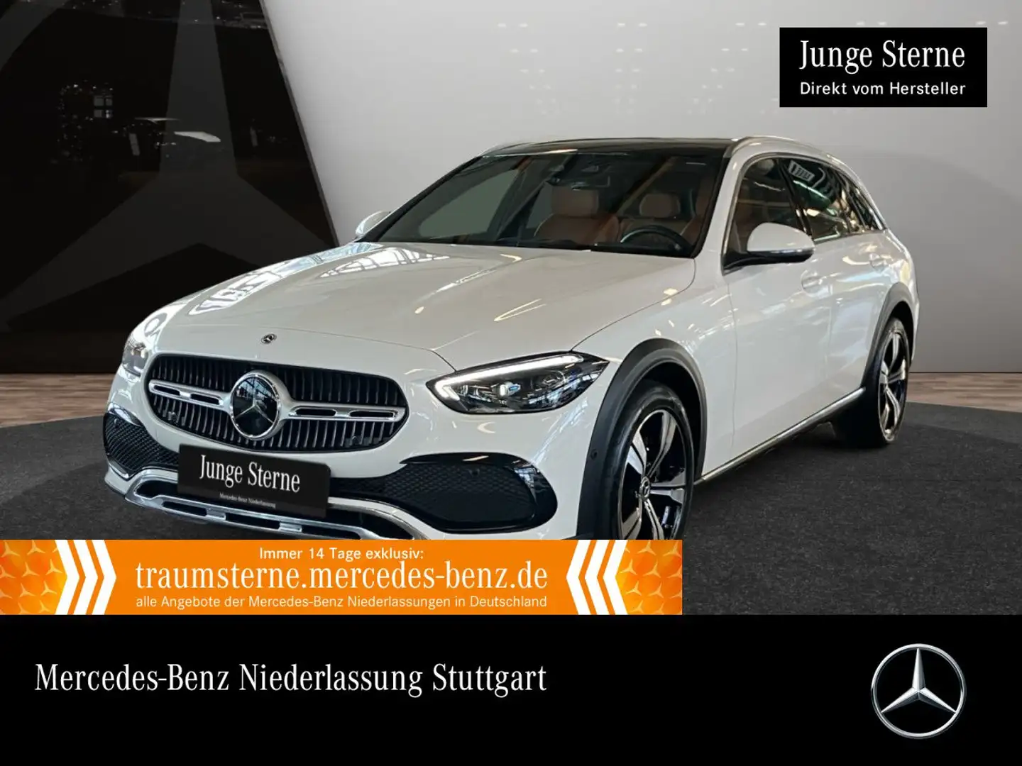 Mercedes-Benz C 220 d T 4M AVANTG+PANO+AHK+STHZG+KAMERA+KEYLESS Weiß - 1