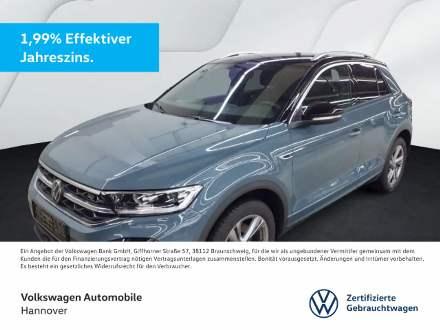 Volkswagen T-Roc 2.0 TDI DSG R-Line Navi AHK LED DigCockpit Blau - 1