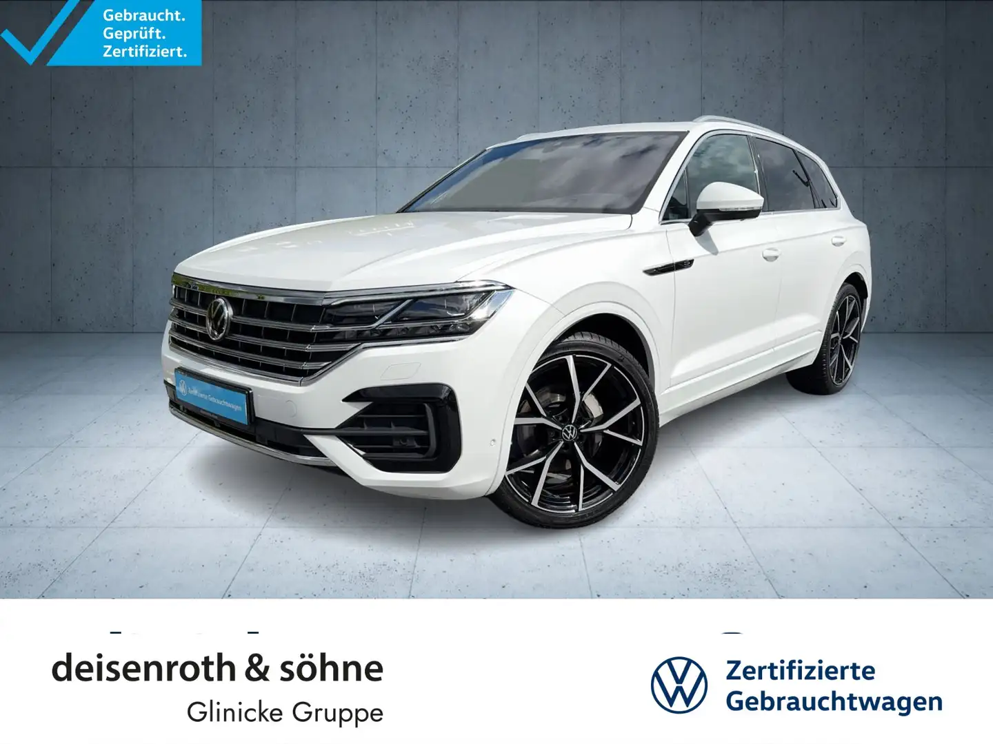Volkswagen Touareg R-Line StHz/AHK/Pano/HuD/Dynaudio/Luft/A Weiß - 1