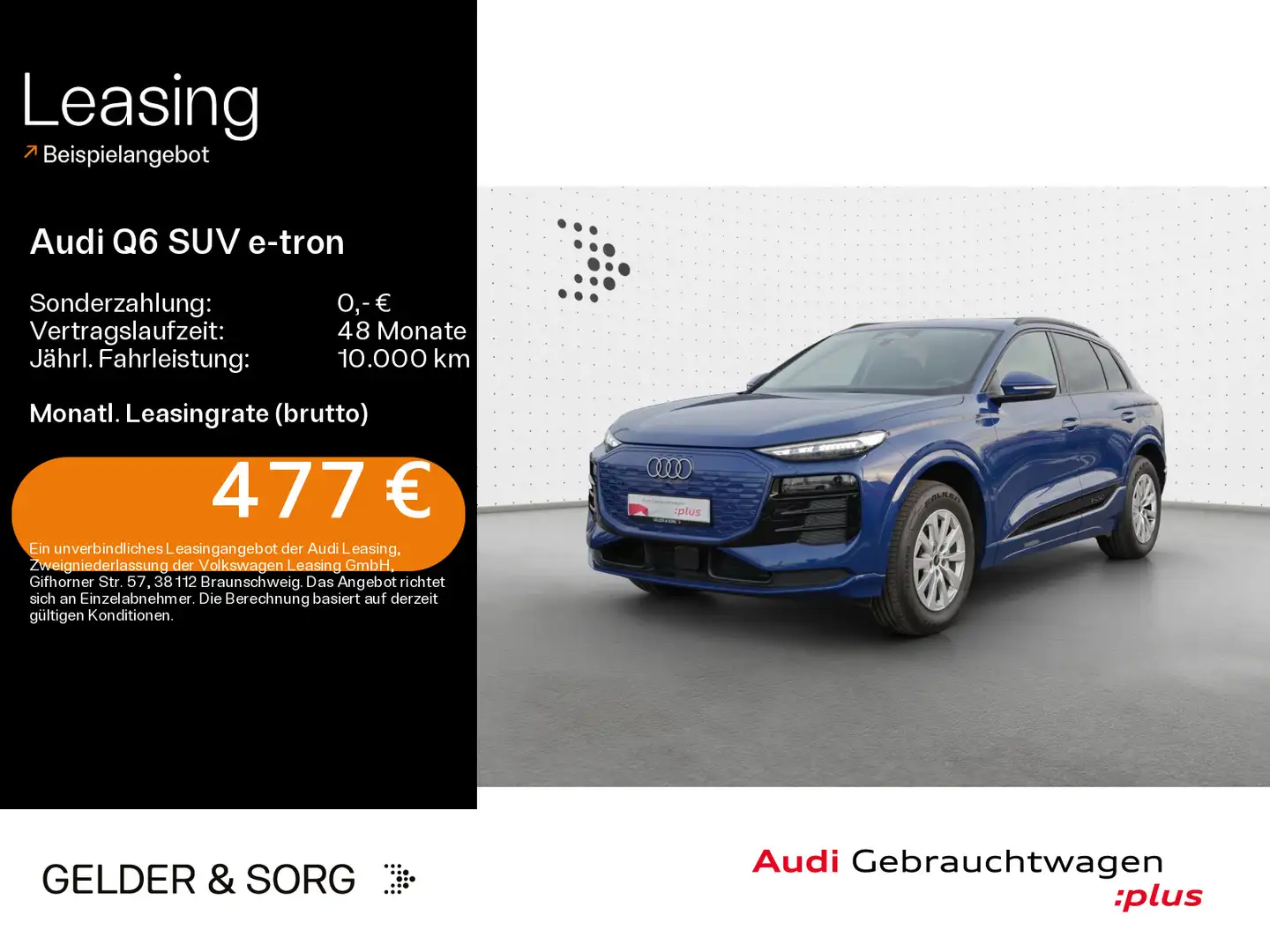 Audi Q6 e-tron Panorama*LED*360°*LED*Lenkradh. Blau - 1
