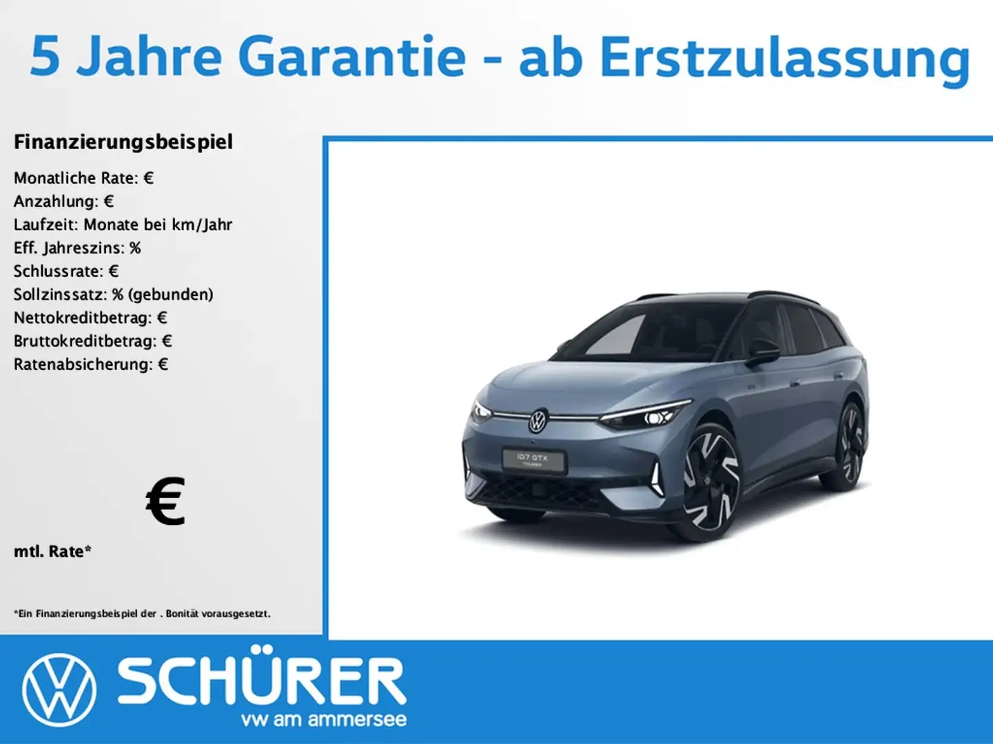 Volkswagen ID.7 Tourer GTX 4Motion DCC AHK HKardon WärmePum Blau - 1
