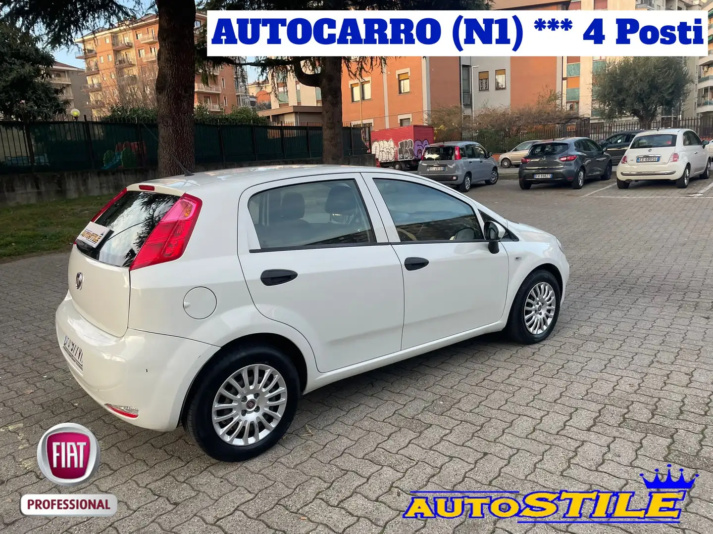 Fiat Punto 1.3 M-JET 95CV 5 PORTE VAN (N1) AUTOCARRO 4 POSTI Beyaz - 1