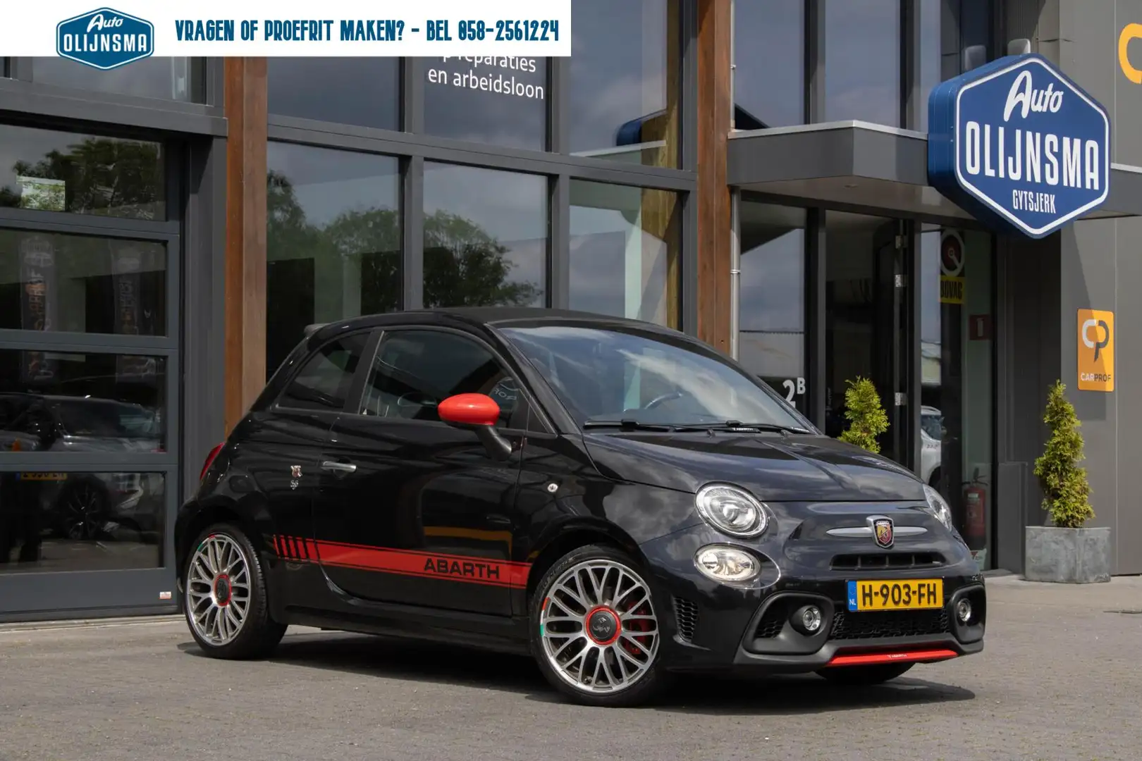 Fiat 500 Abarth 1.4 T-Jet 595|Cabrio|Parkeersensoren|Stoelverwarmi Schwarz - 1