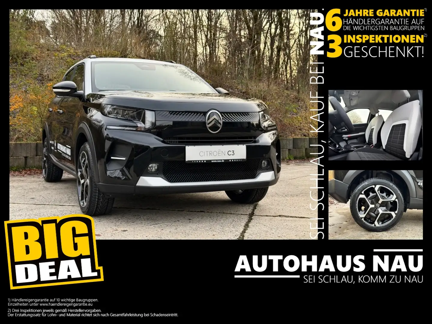 Citroen C3 1.2 Turbo Plus Inspektionspaket BigDeal! Schwarz - 1