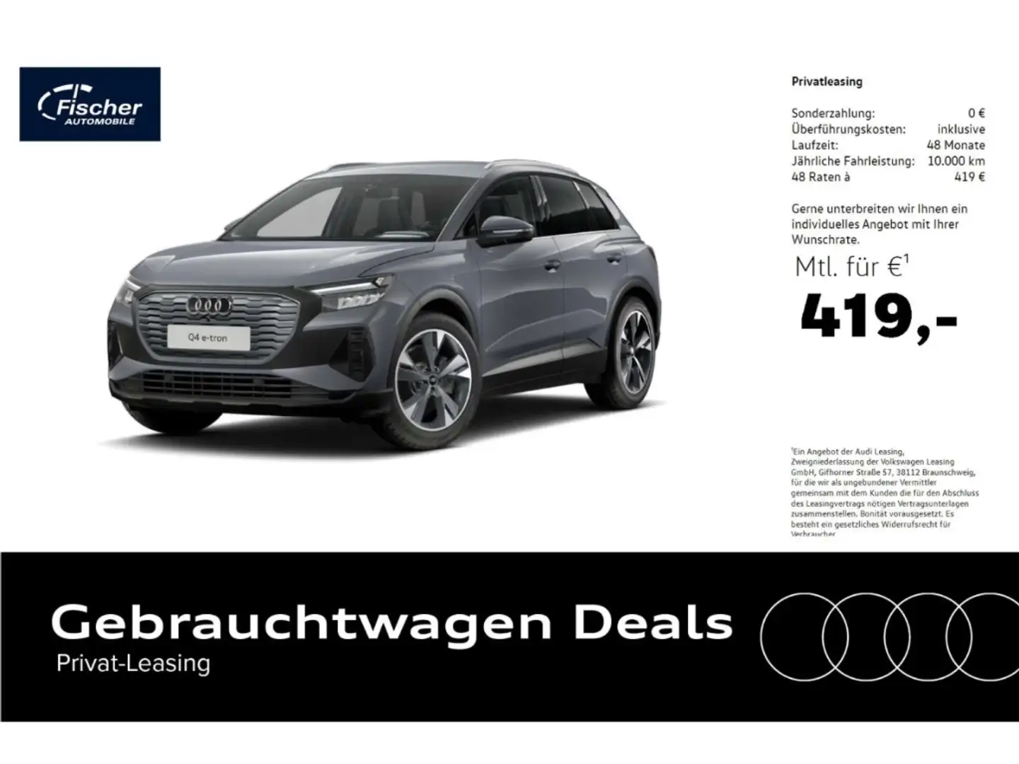 Audi Q4 e-tron 45 AHK/Wärmepump/NAV/el.Heckklappe/20'' Grau - 1