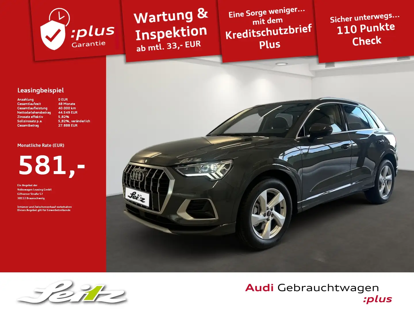 Audi Q3 40 TFSI quattro advanced *AHK*KAMERA*LED* Grau - 1