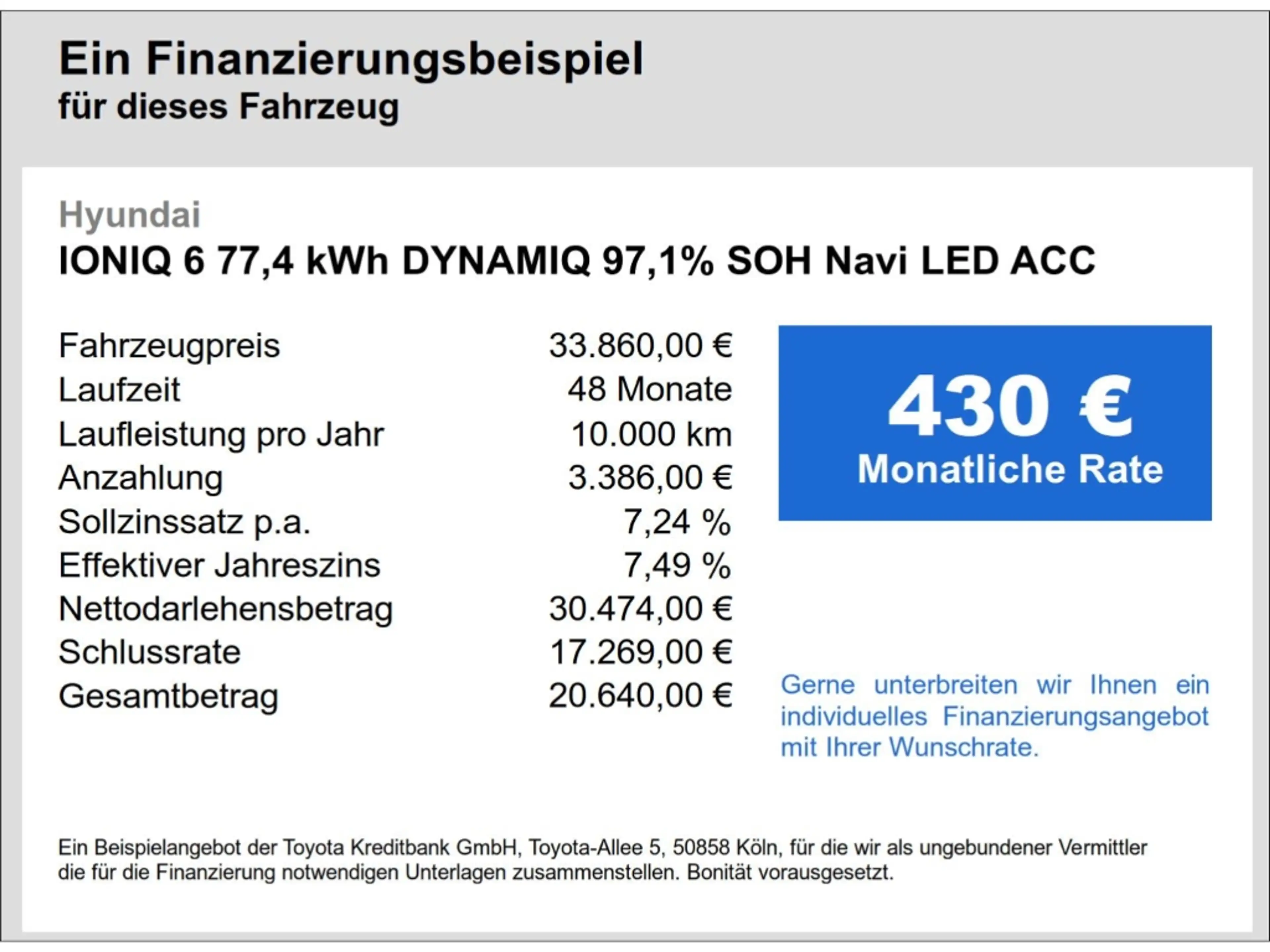 Hyundai IONIQ 6 77,4 kWh DYNAMIQ 97,1% SOH Navi LED ACC — photo 7