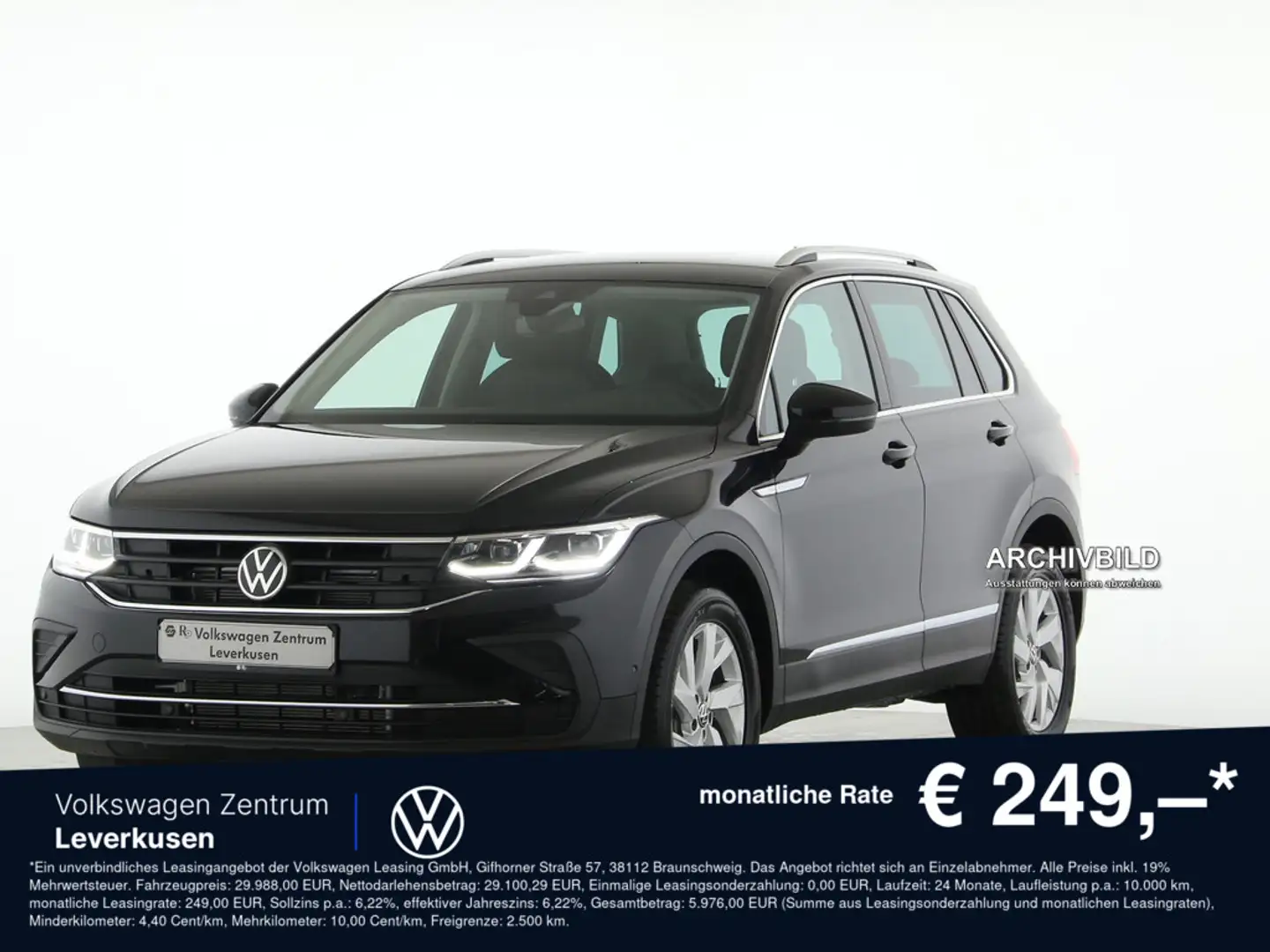 Volkswagen Tiguan TSI ab mtl. 249€¹ NAVI ACC LED KAM Schwarz - 1