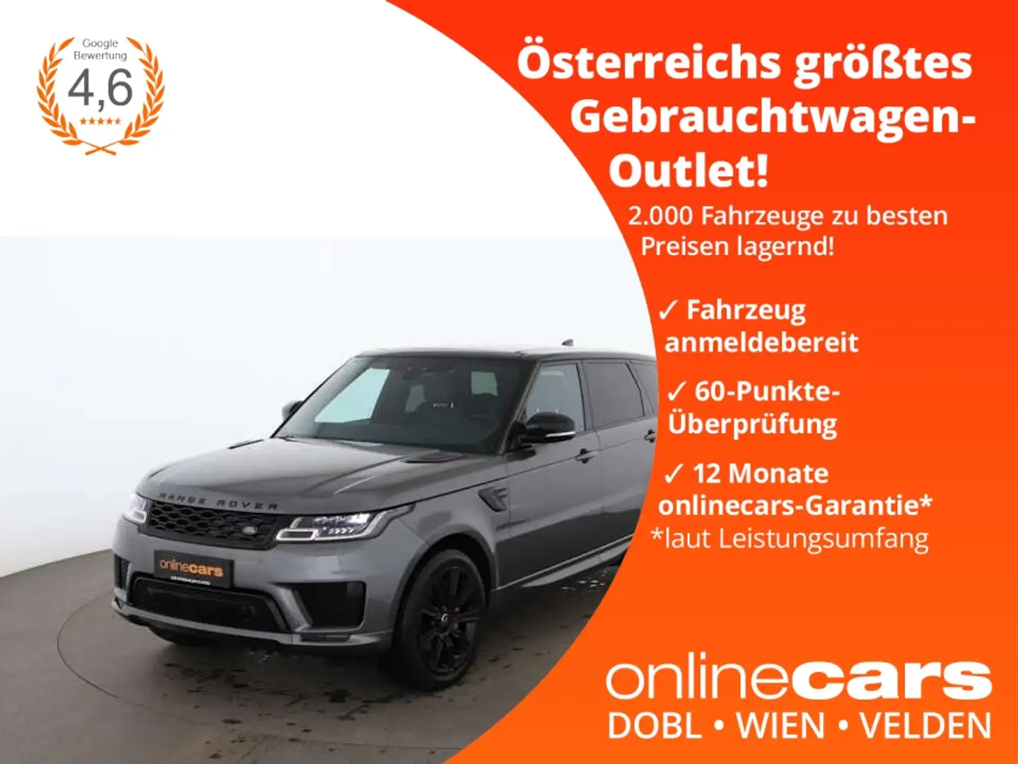 Land Rover Range Rover Sport 2.0 PHEV Aut LED LUFT SKY NAVI Grau - 1