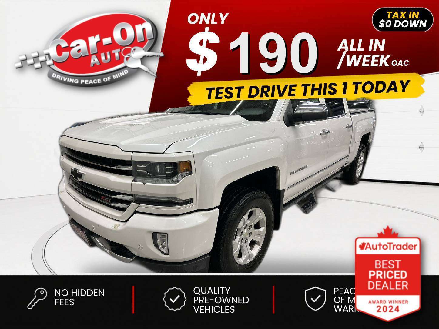 2018 Chevrolet Silverado 1500 $0 DOWN $190/WEEK ALL IN