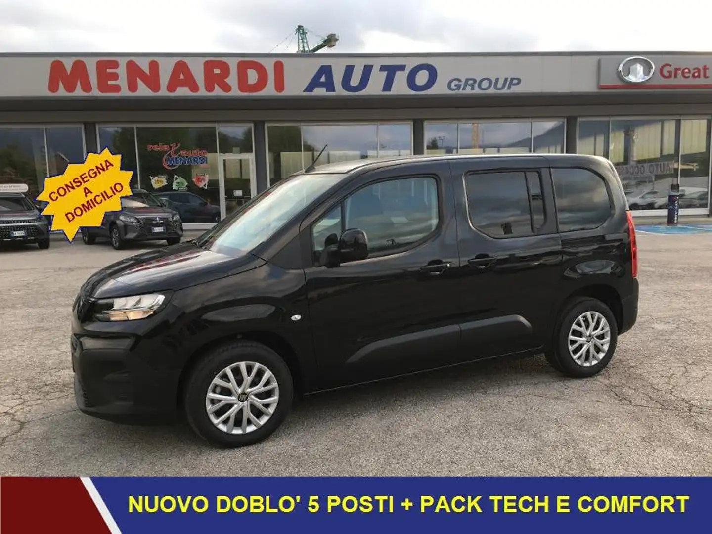 Fiat Doblo 1.5 BlueHdi 100cv PC NAVI+KEYLESS+RETROCAMERA Schwarz - 1